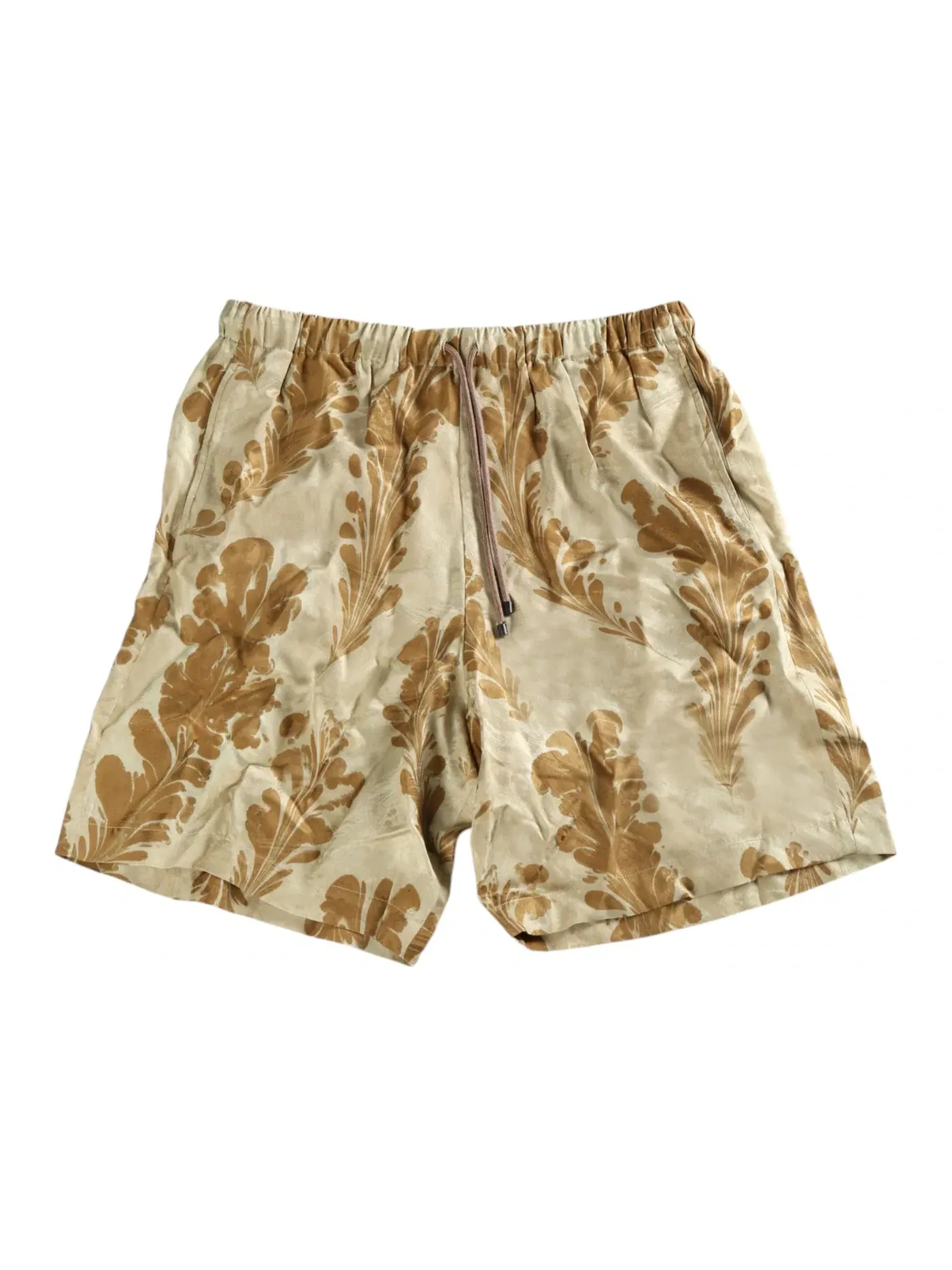 Мужские шорты с принтом Shorts Dries Van Noten — изображение 1 из 1, золотистый