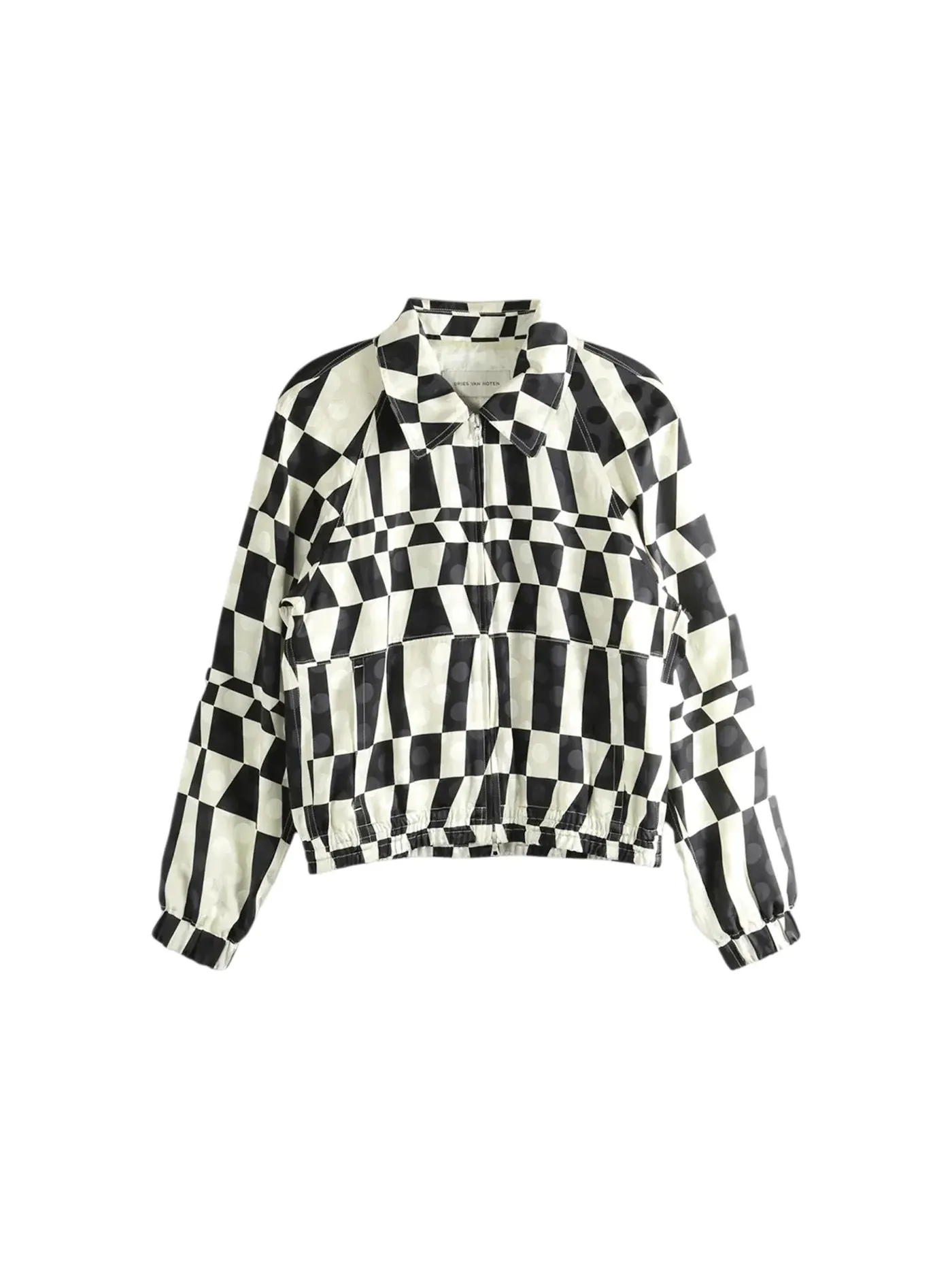 Женский жакет с принтом Optical Squares на горошек Dries Van Noten — изображение 1 из 1, черный