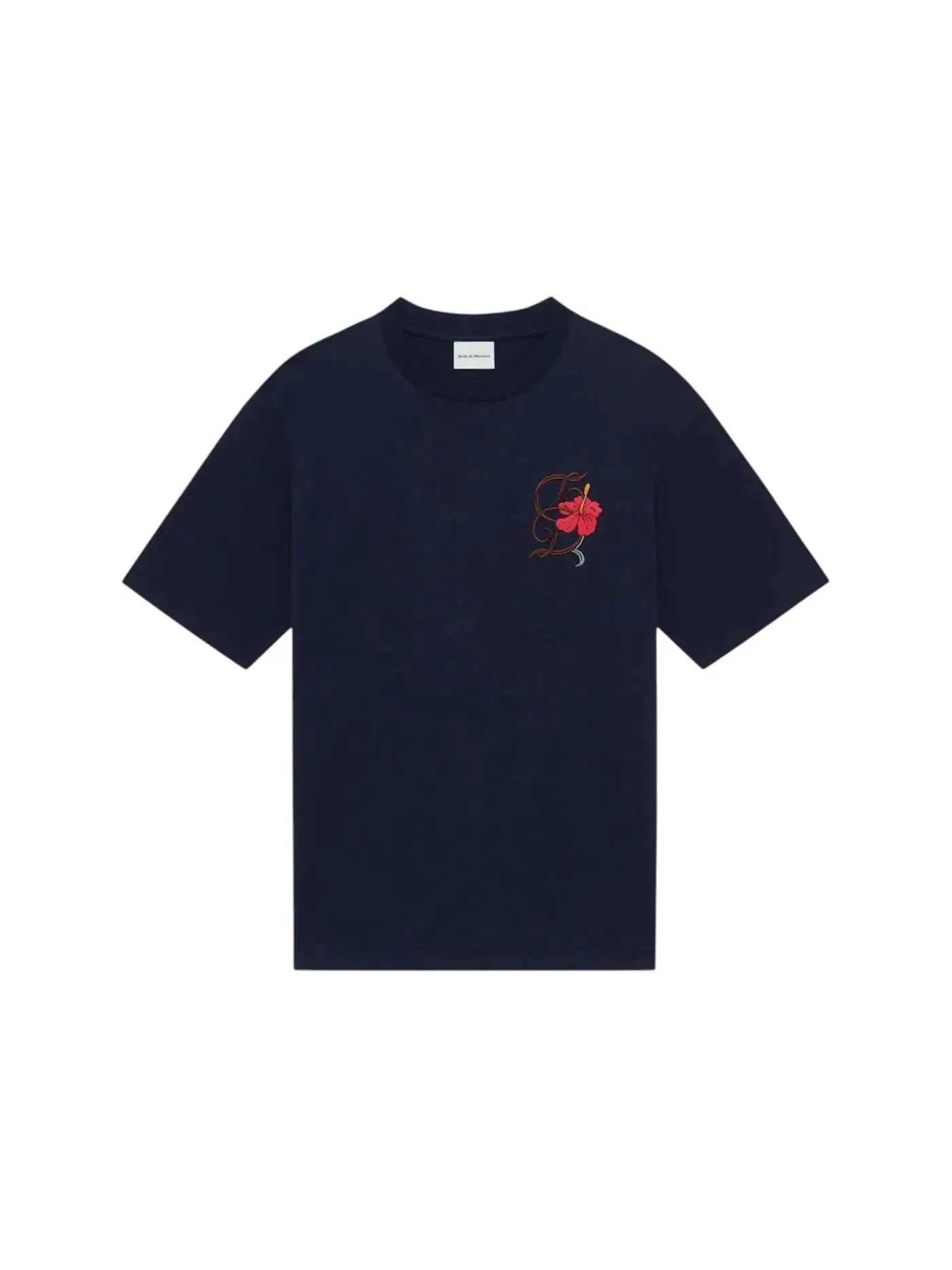 Мужская футболка с круглым вырезом T-shirt Drole de Monsieur — изображение 1 из 1, темно-синий