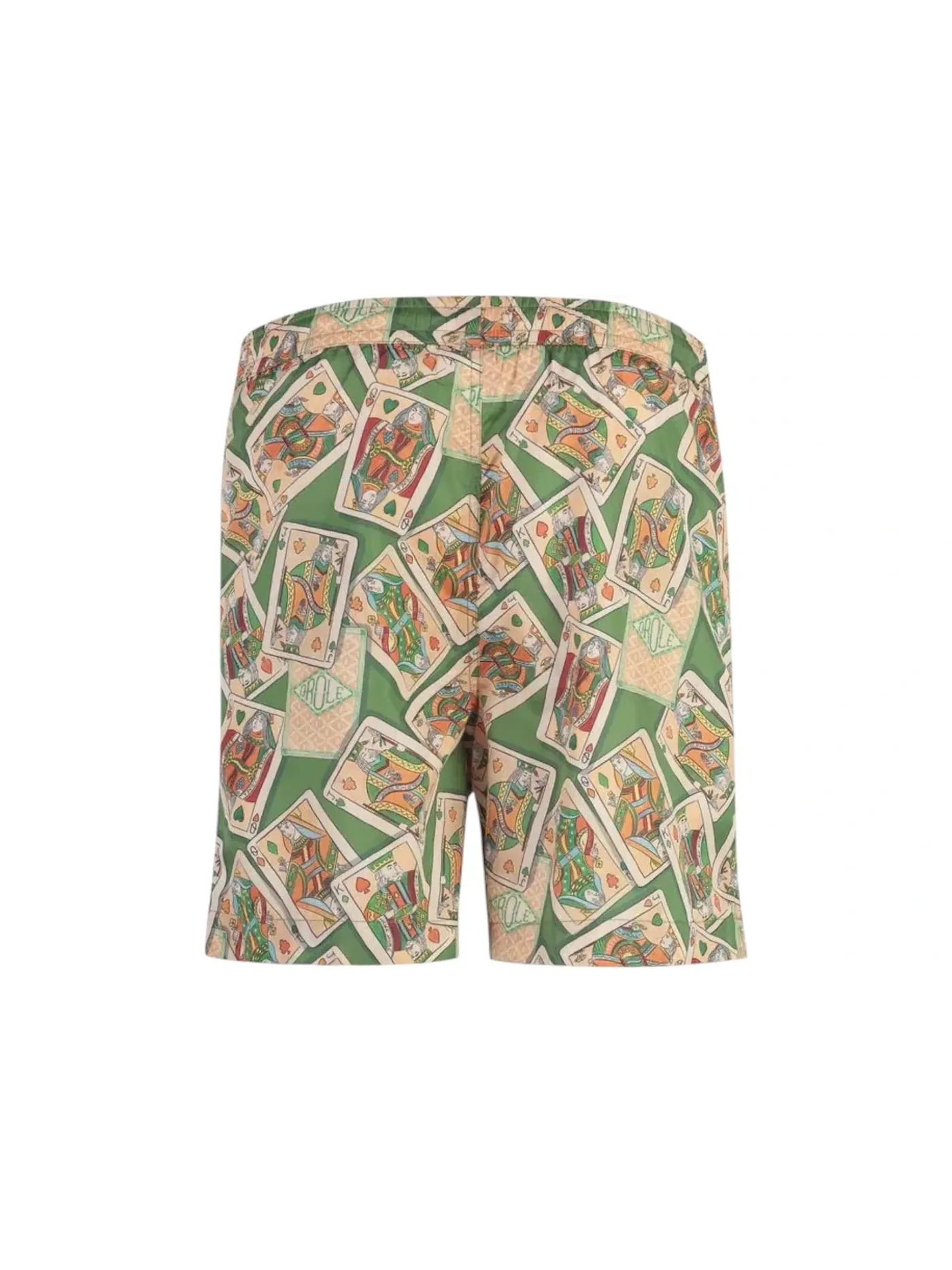 Мужские шорты с принтом Drole de Monsieur Le Short Plage Jeu De Cartes Shorts — изображение 2 из 3, зеленый