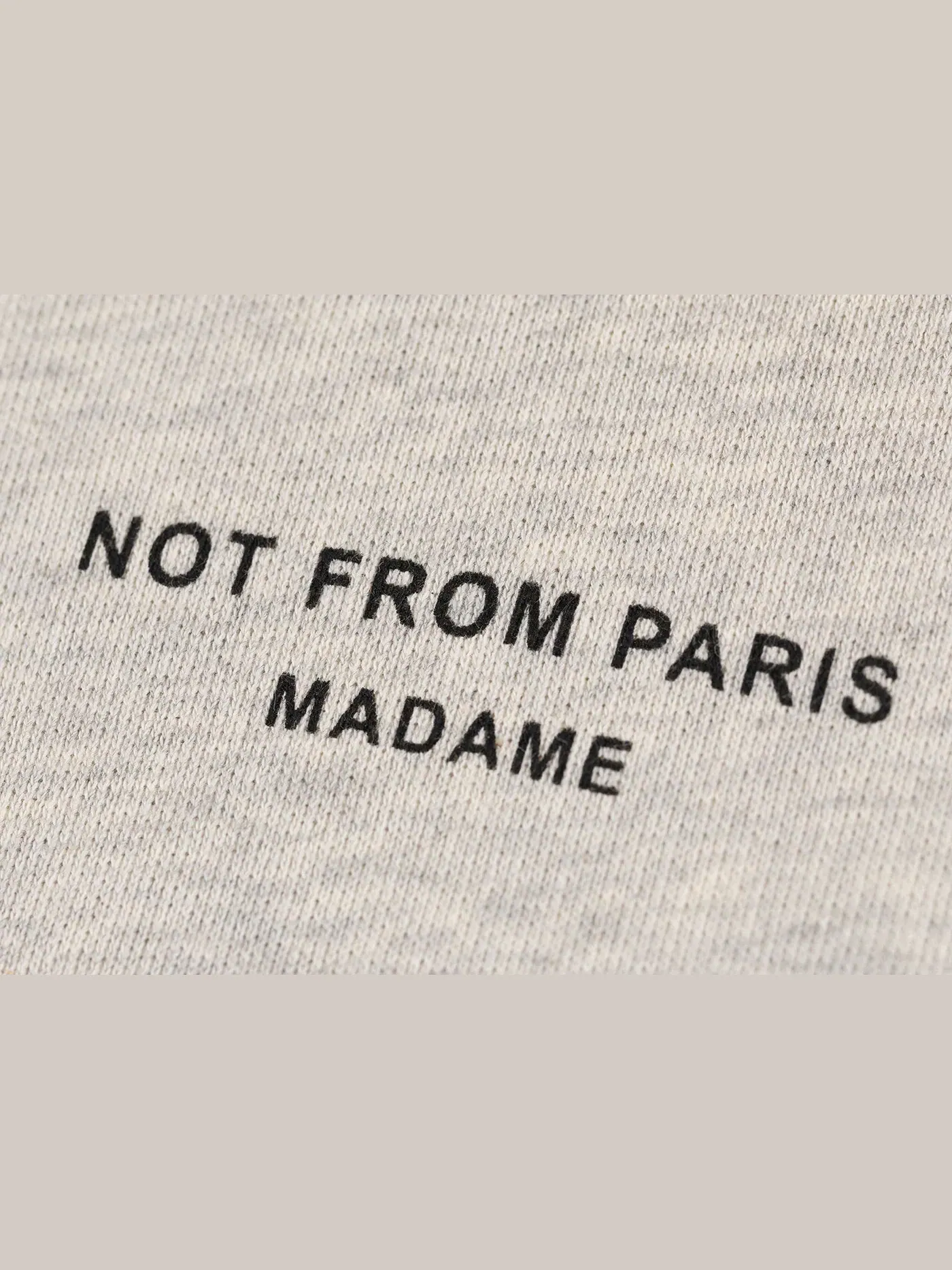 Мужской худи с принтом Le Slogan Hoodie Drole de Monsieur — изображение 2 из 2, светлый серый