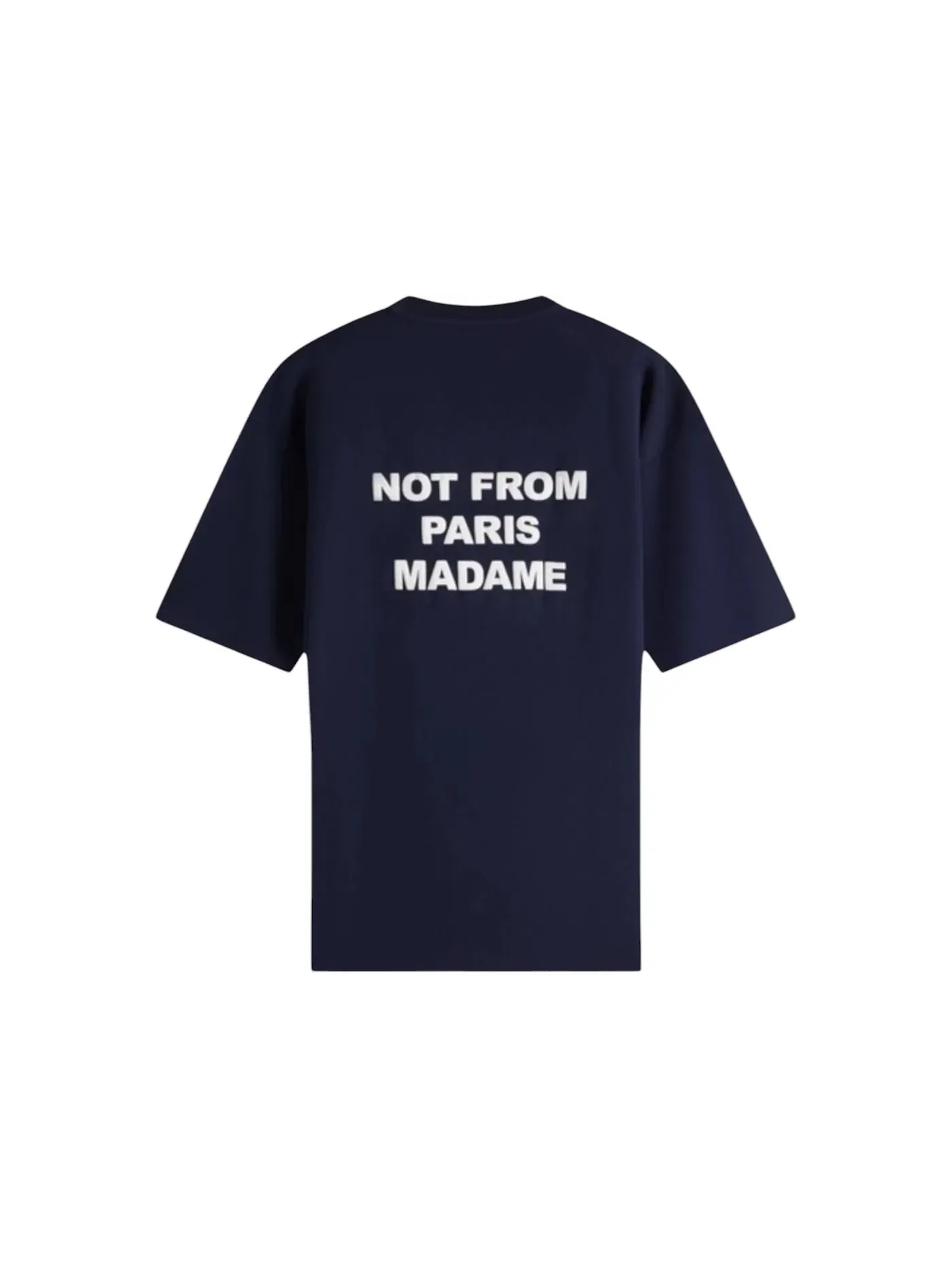 Мужская футболка с принтом Drole de Monsieur Le Slogan Not From Paris — изображение 1 из 3, темно-синий