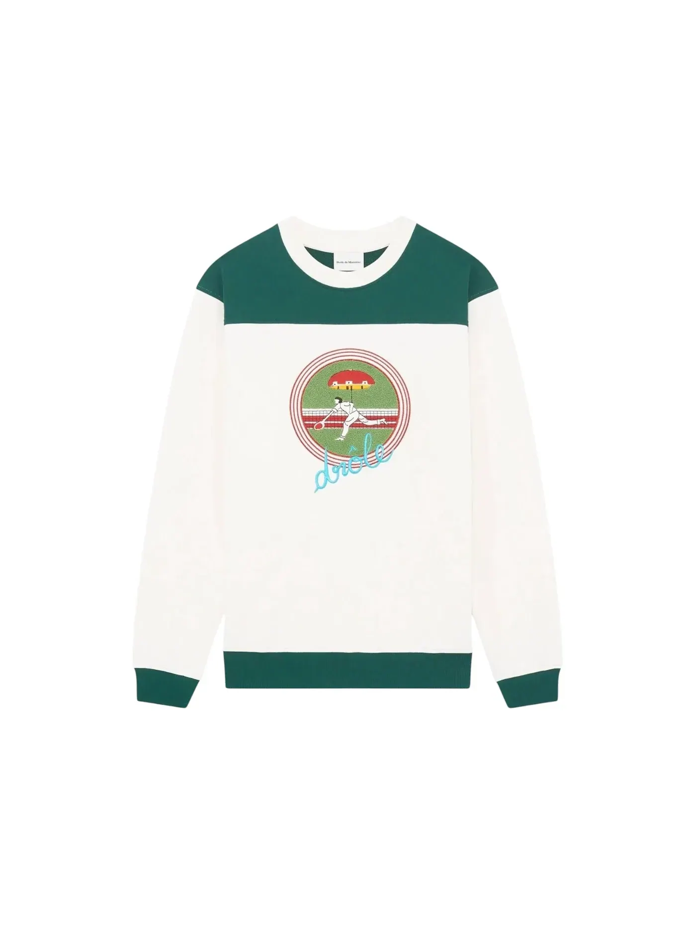 Мужской свитшот с круглым вырезом Crewneck Drole de Monsieur — изображение 1 из 3, белый