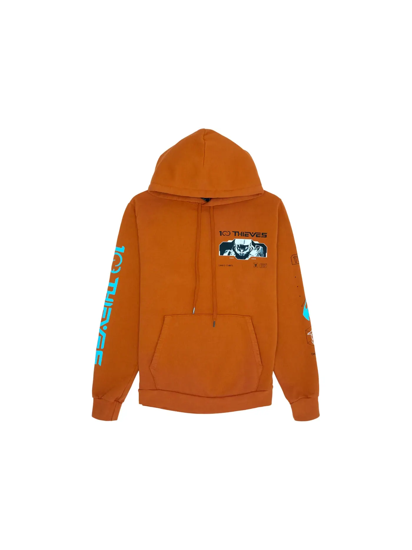 Мужской худи с принтом 100 Thieves x Halo Energy Sword Hoodie DropX Exclusive — изображение 1 из 2, глубокий оранжевый