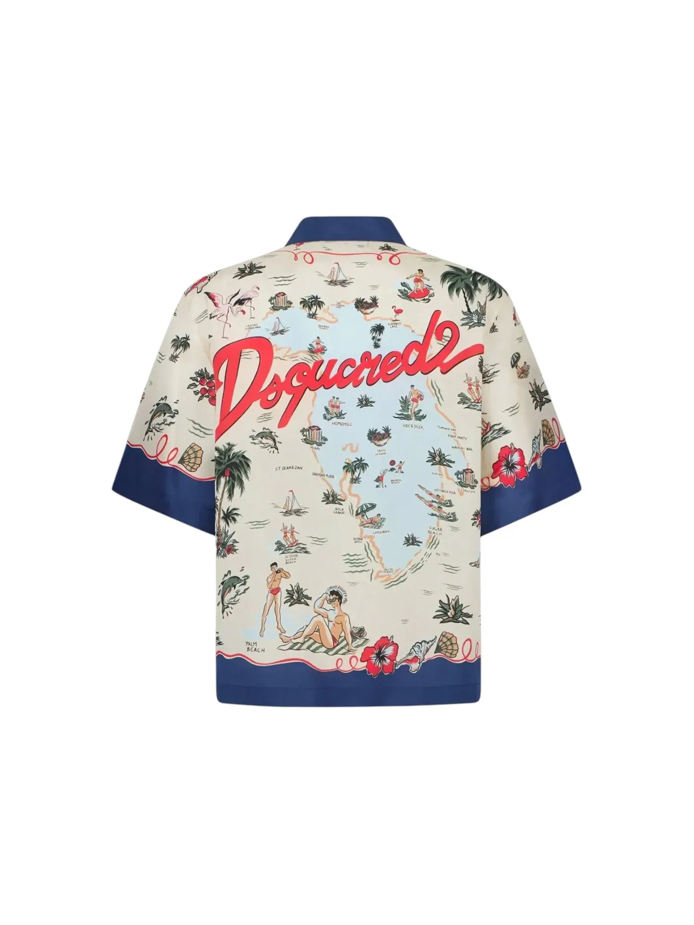 Мужская рубашка с принтом Aloha Dsquared2 — изображение 2 из 2, мульти