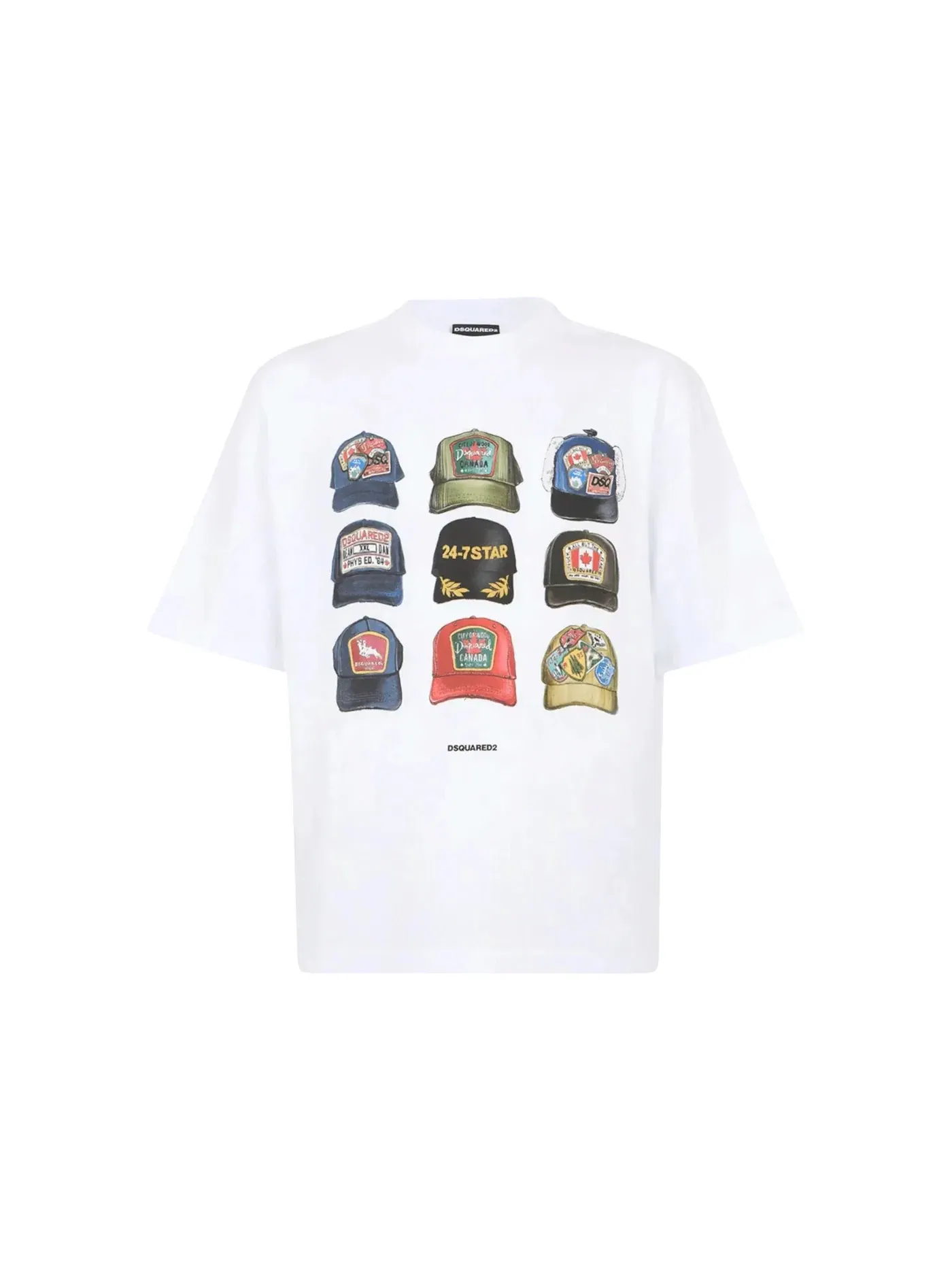 Мужская футболка свободного кроя Iconique Loose Fit Tee Dsquared2 — изображение 1 из 2, белый