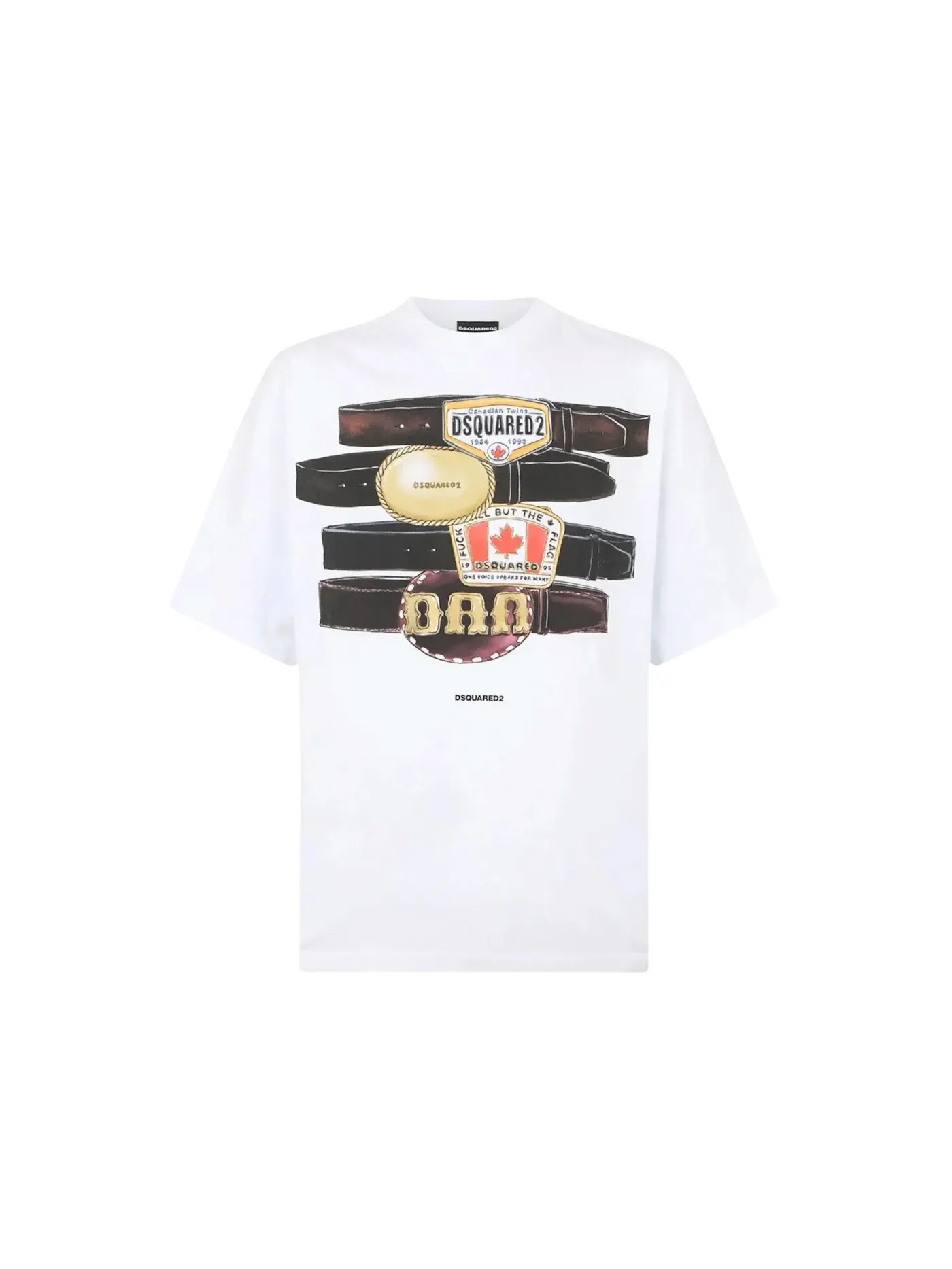 Мужская футболка свободного кроя Iconique Loose Fit Tee Dsquared2 — изображение 1 из 2, белый