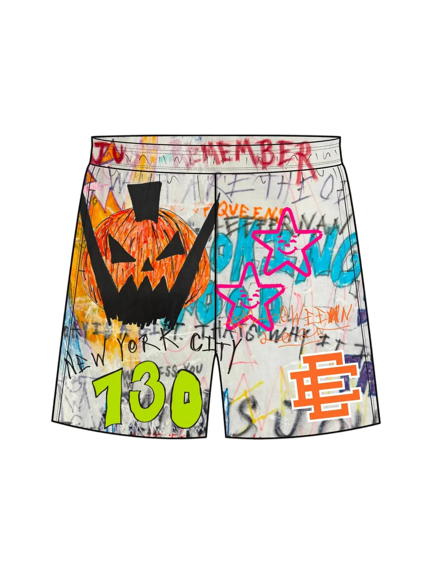 Мужские шорты с принтом Eric Emanuel EE Asspizza Halloween Short — изображение 1 из 1, мульти