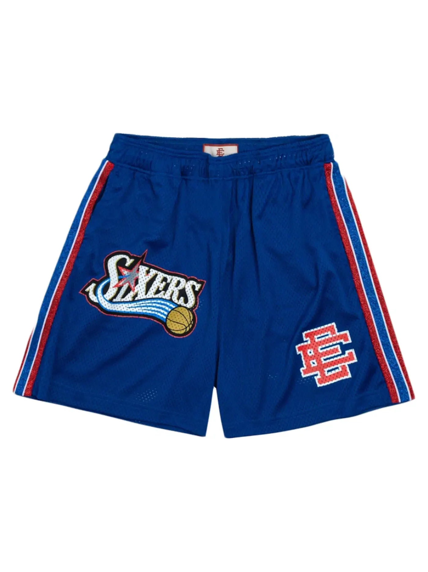 Мужские шорты с принтом Eric Emanuel EE Basic 76ers Short — изображение 1 из 1, синий/красный