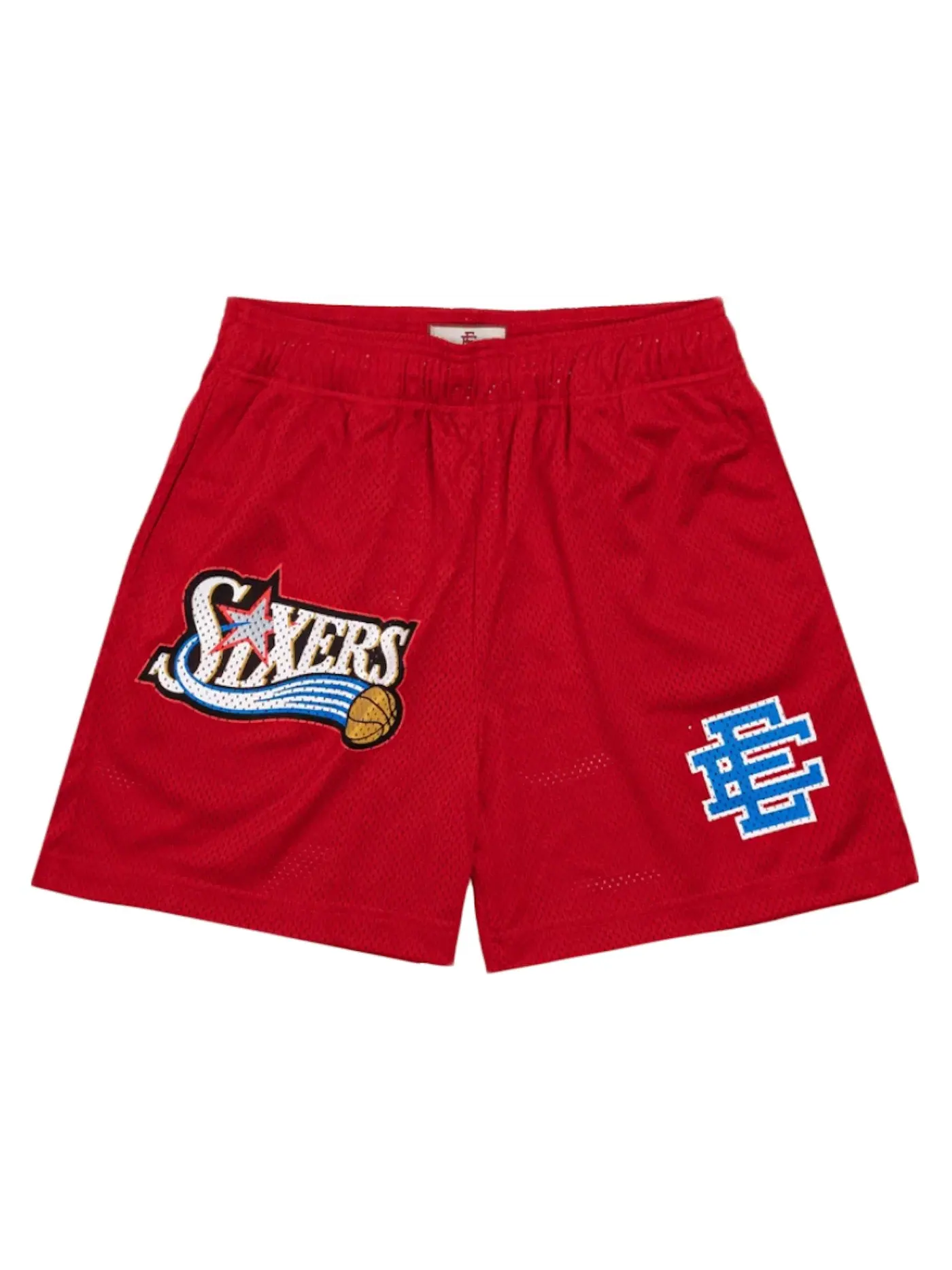 Мужские шорты с принтом Eric Emanuel EE Basic 76ers Short — изображение 1 из 1, красный/синий