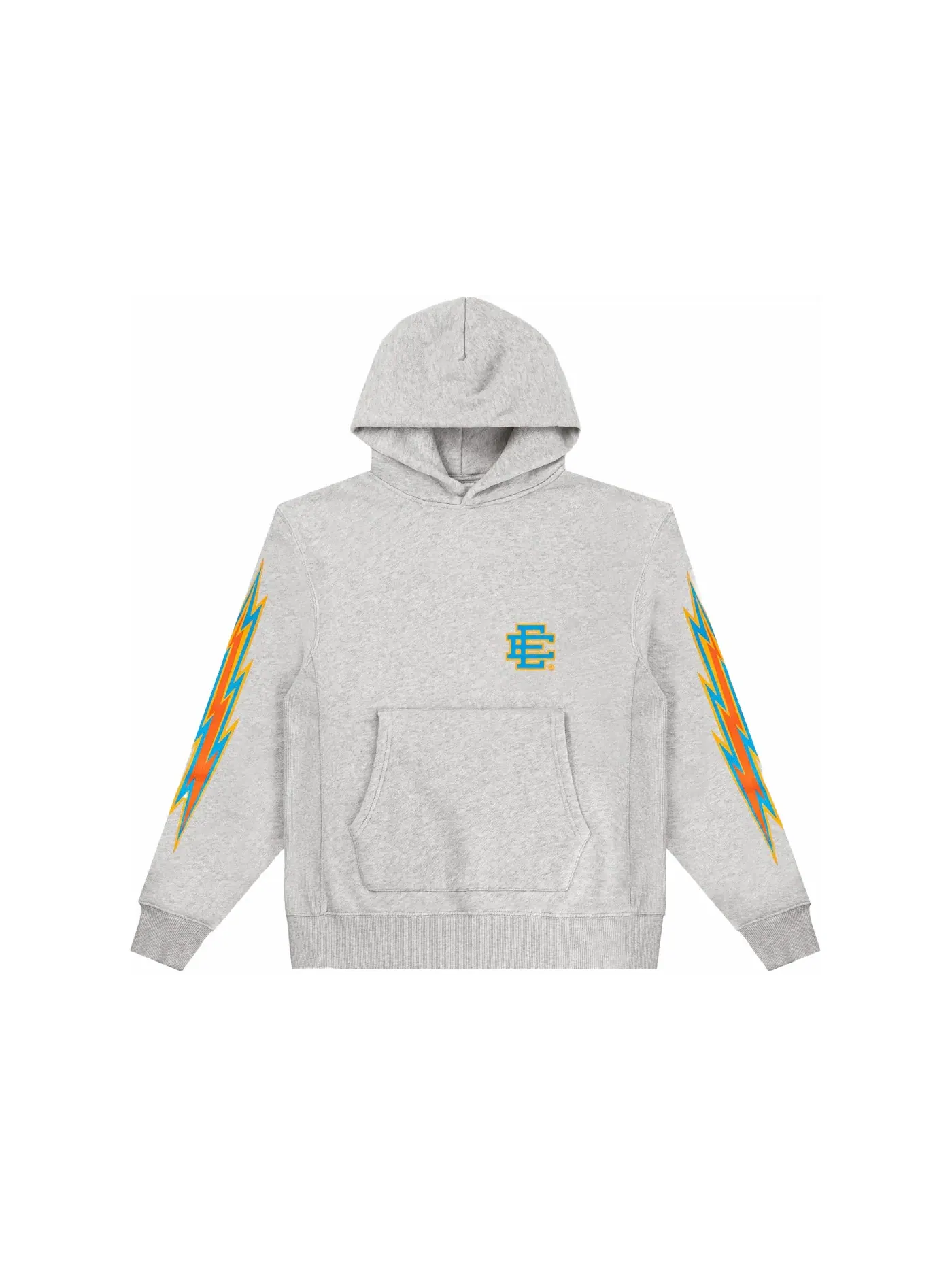 Мужской худи Eric Emanuel EE Basic Hoodie Gray/Aqua Bolt — изображение 1 из 1
