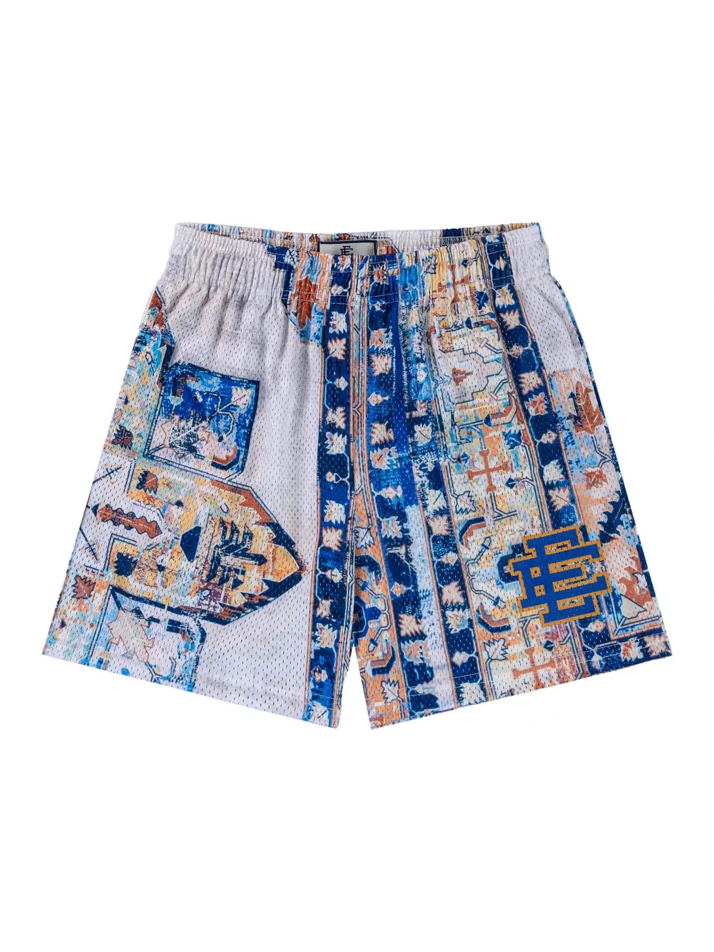 Мужские шорты с принтом Eric Emanuel EE Basic Rug Print Short — изображение 1 из 1, белый/синий