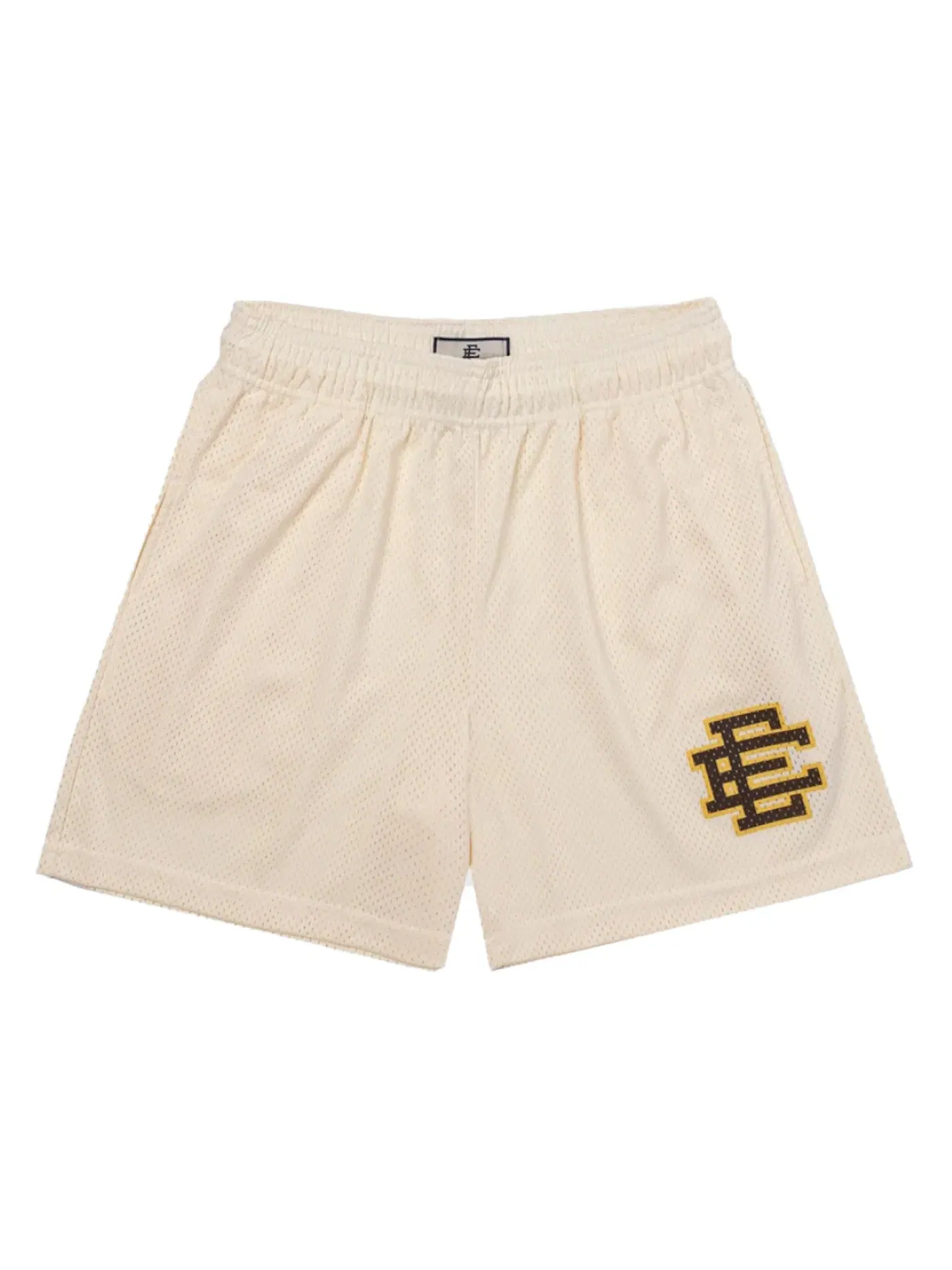 Мужские шорты с принтом Eric Emanuel EE Basic Short — изображение 1 из 2, белый/желтый/коричневый