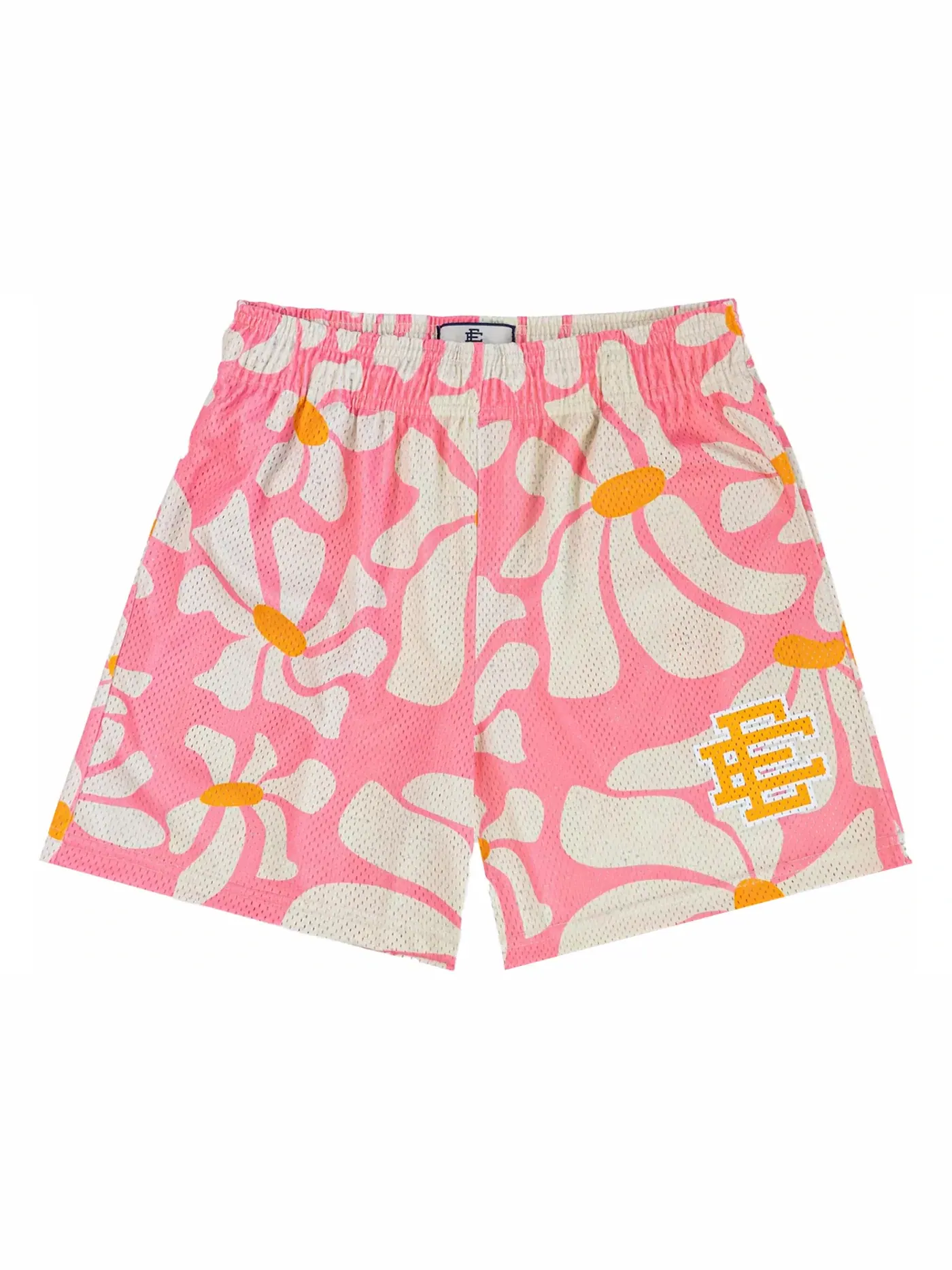 Мужские шорты с принтом Eric Emanuel EE Basic Short — изображение 1 из 1, розовый/желтый