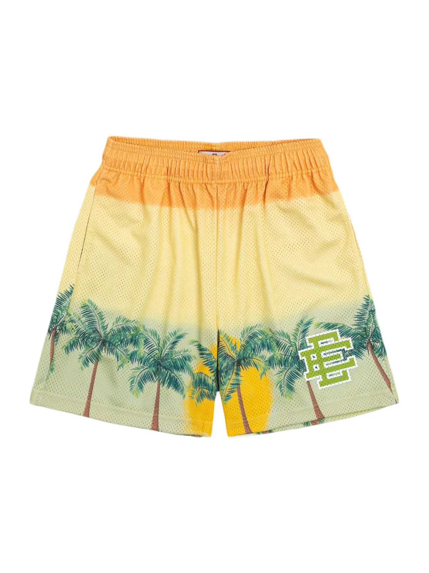 Мужские шорты с принтом Eric Emanuel EE Basic Short — изображение 1 из 1, желтый/зеленый