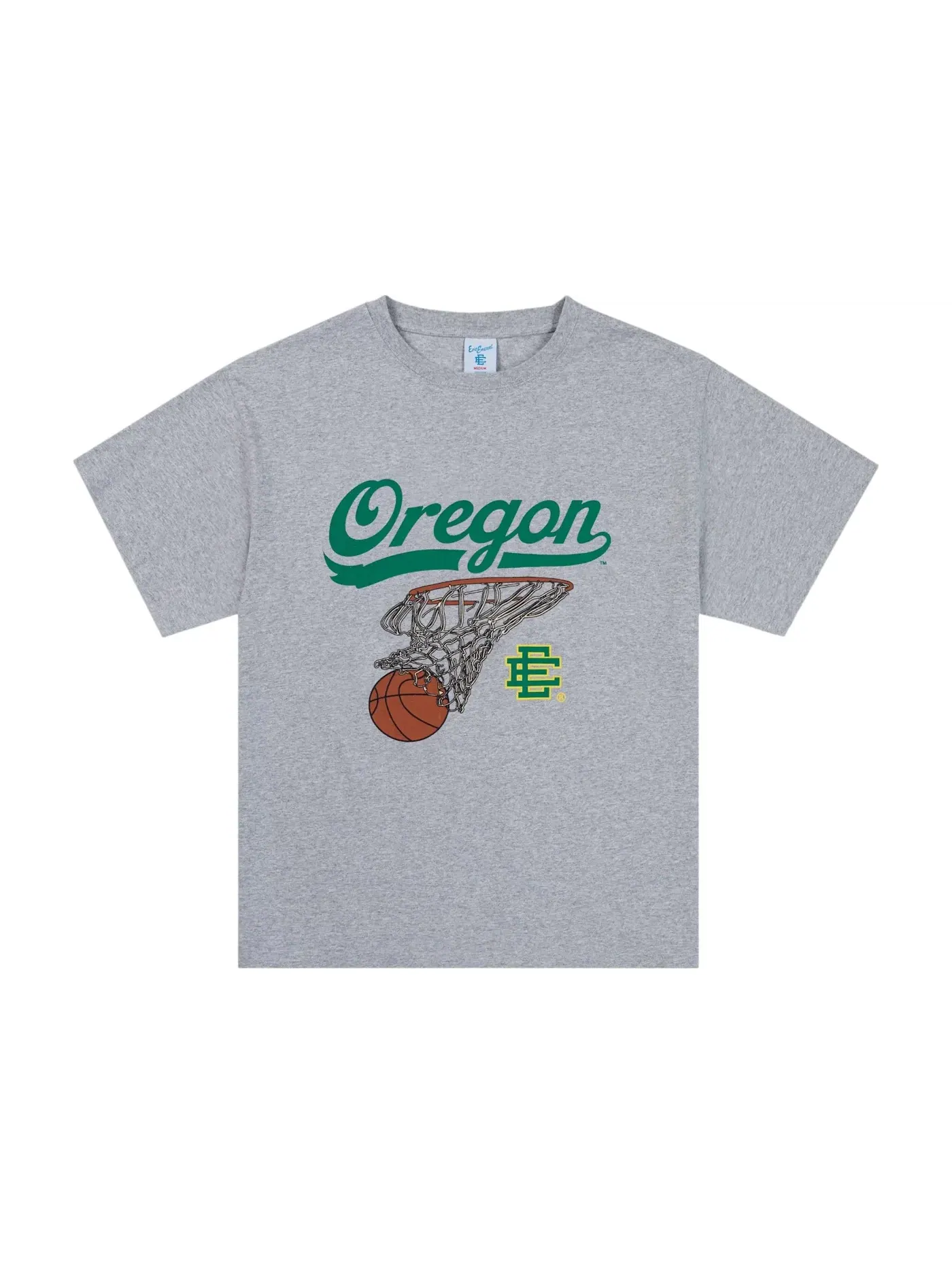 Мужская футболка с принтом Eric Emanuel Basic University of Oregon T-Shirt — изображение 1 из 1, серый