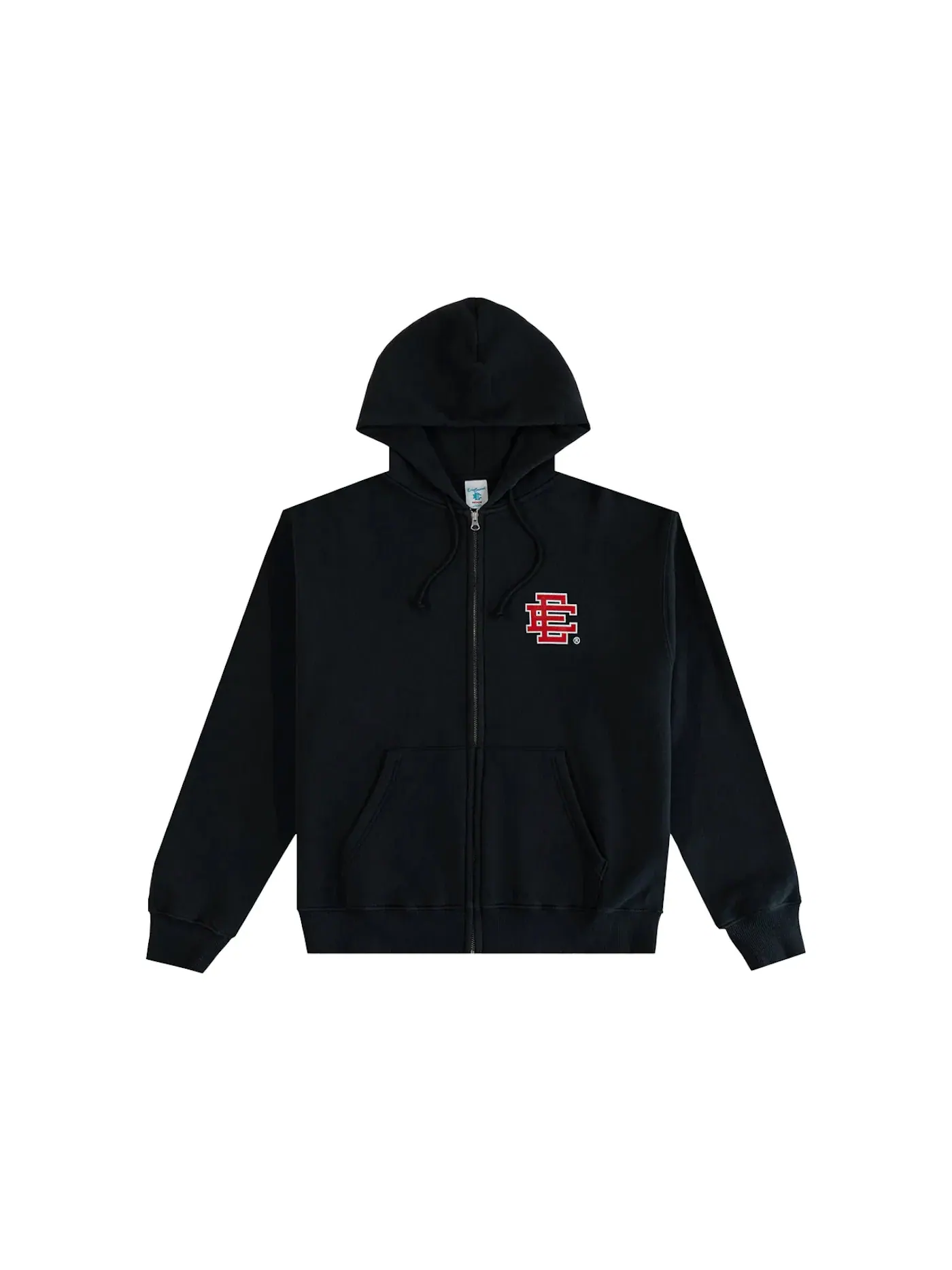 Мужская худи на молнии Zip Up Eric Emanuel — изображение 1 из 1, черный/красный
