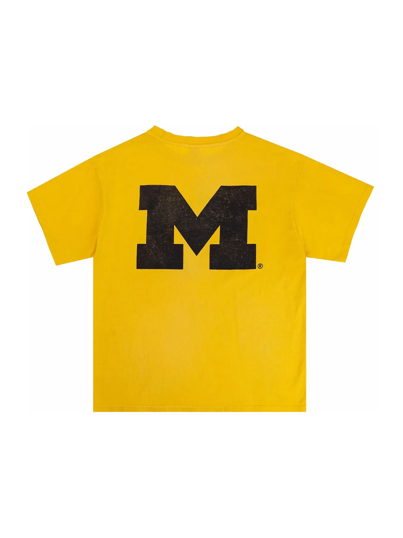 Мужская футболка хлопковая Eric Emanuel EE College Michigan Tee, Washed Maize — изображение 2 из 2