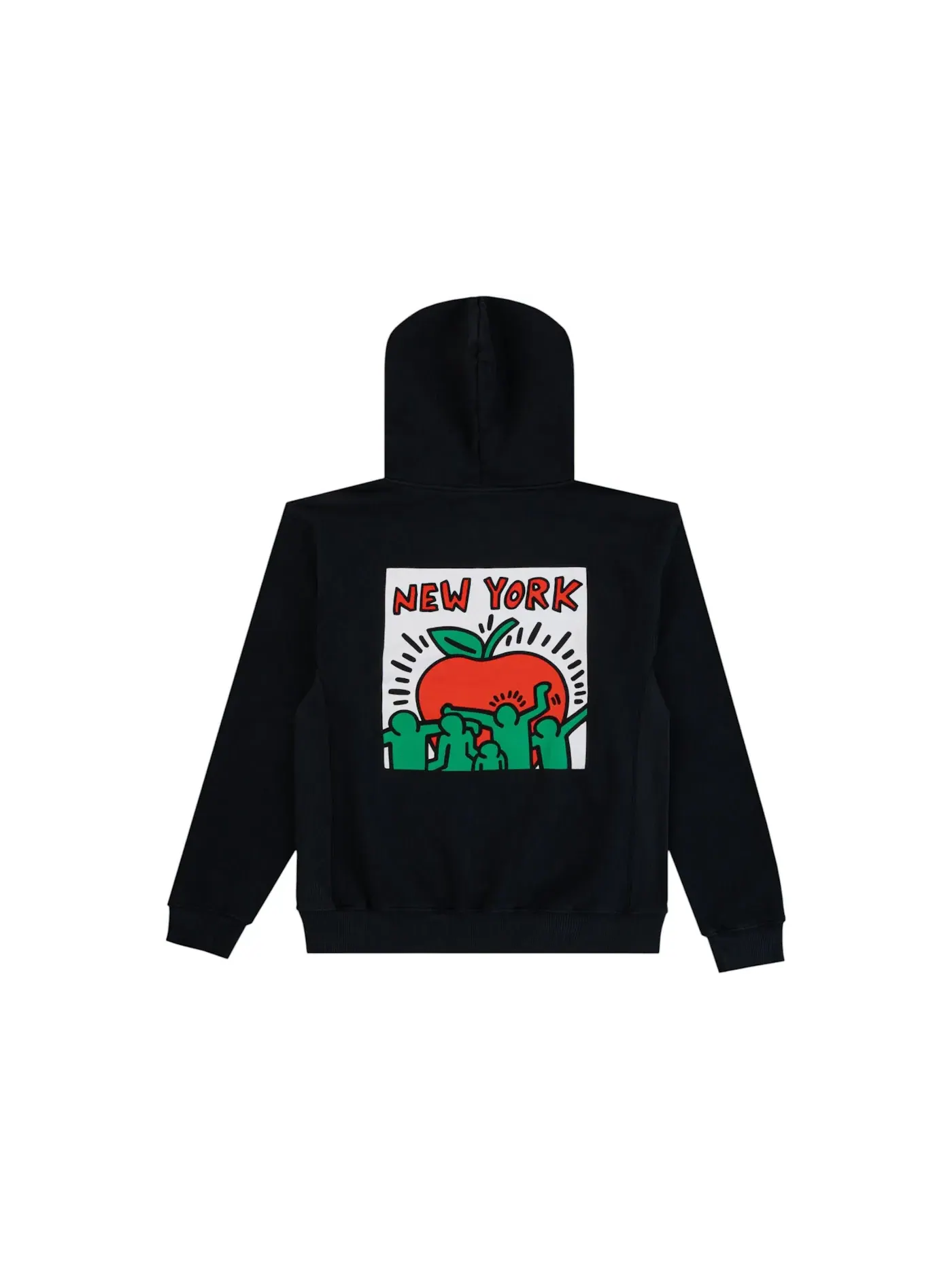 Мужской худи с принтом Eric Emanuel EE Keith Haring Hoodie — изображение 1 из 2, черный/черный