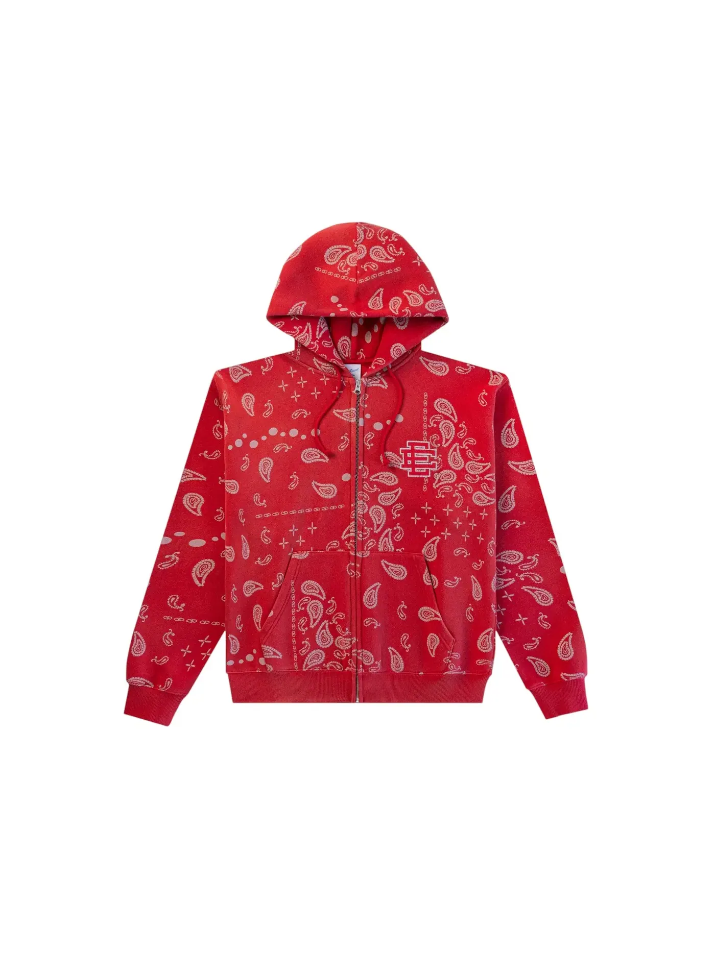 Мужская худи с принтом Eric Emanuel Zip-Up (SS25) — изображение 1 из 2, красный