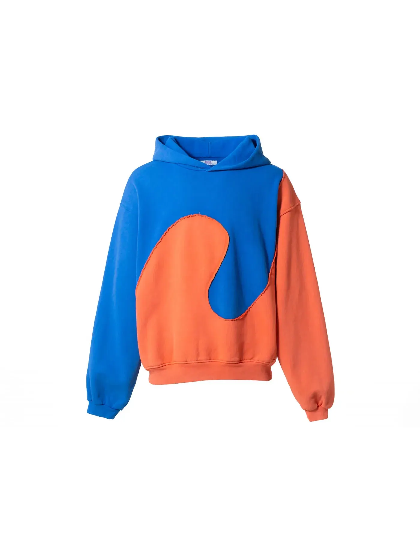 Мужской свитшот с принтом ERL Hoodie — изображение 1 из 2, синий оранжевый