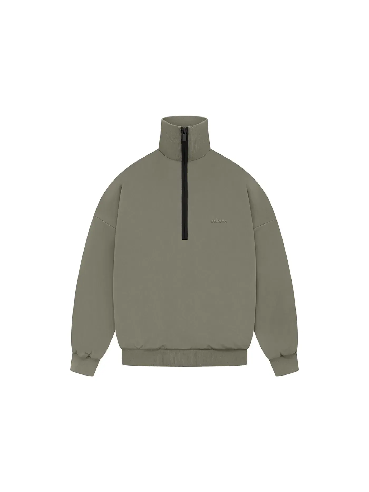 Мужской пуловер с длинным рукавом Fear of God Athletics Tricot 1/2 Zip Pullover — изображение 1 из 2, глина