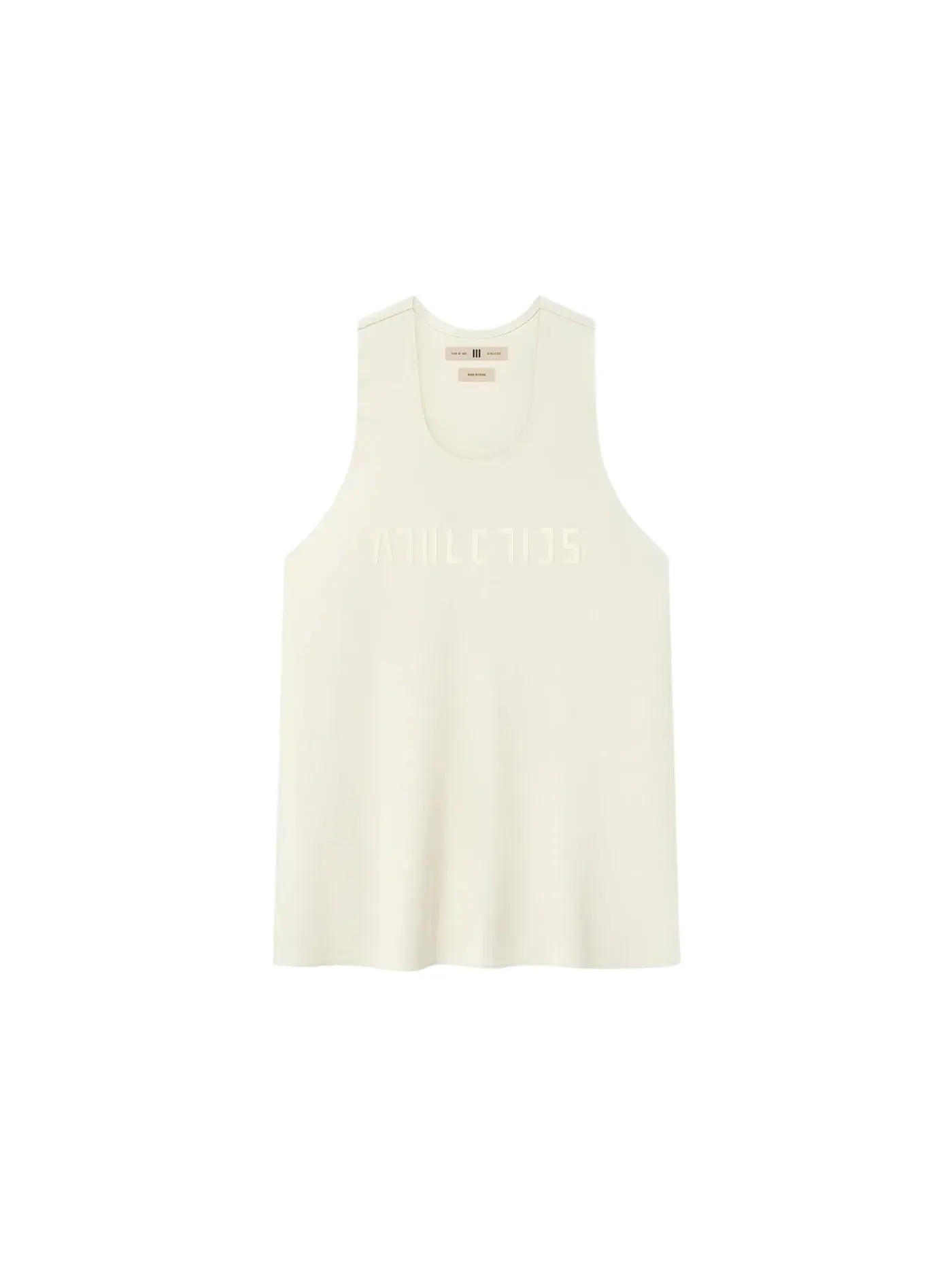 Мужская майка-безрукавка с принтом Fear of God Tank — изображение 1 из 2, кремовый белый