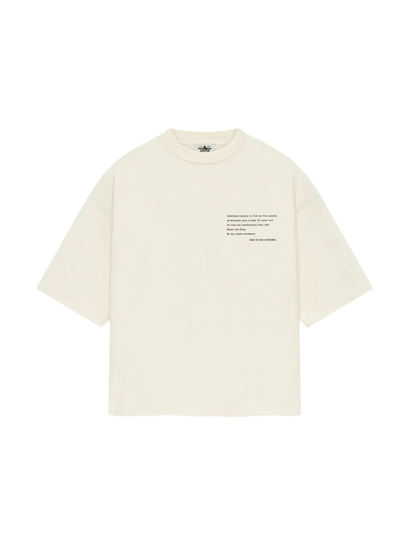 Мужская футболка с коротким рукавом Fear of God — изображение 1 из 2, бежевый