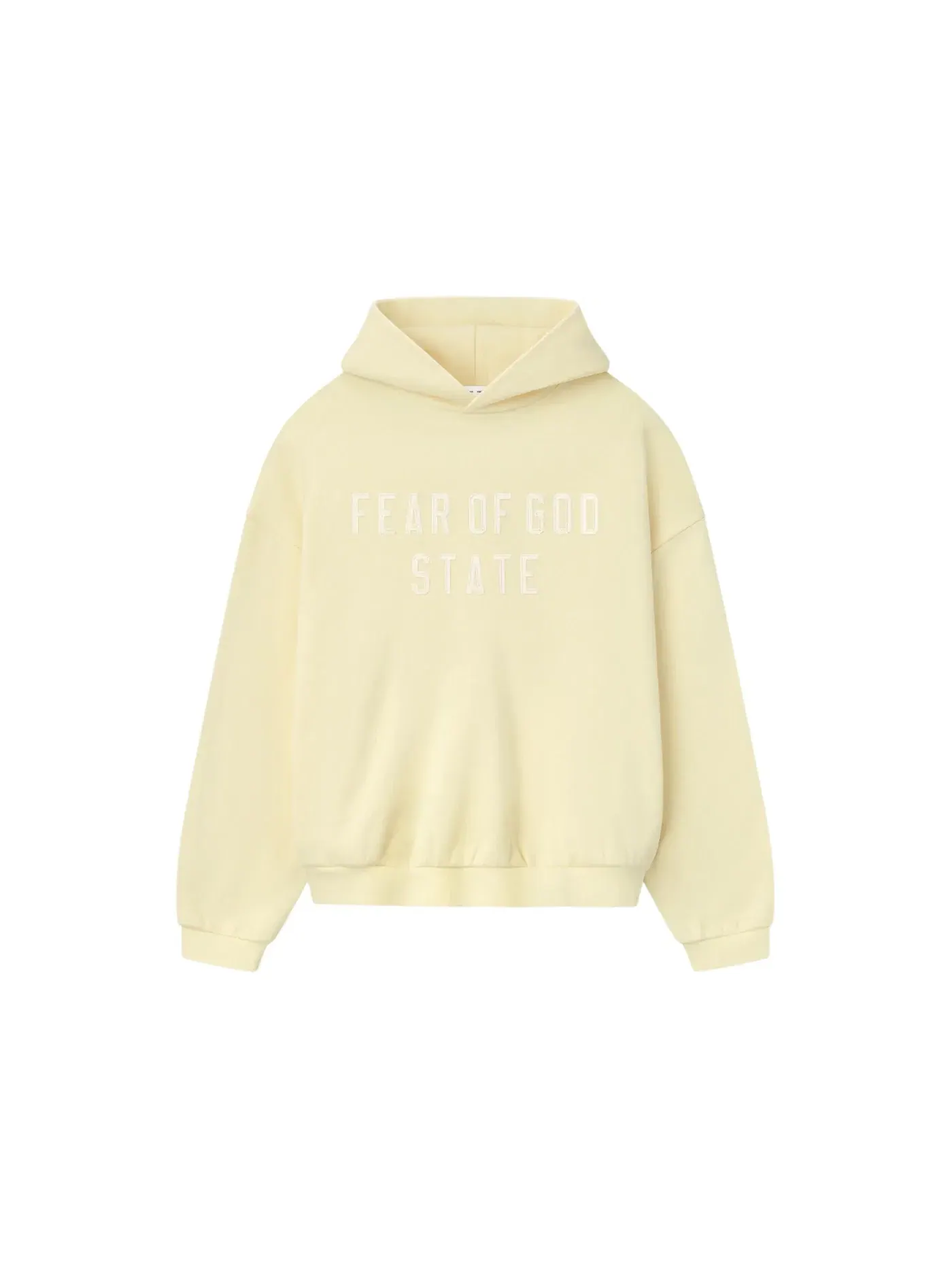 Мужской худи с принтом Essentials 90s Fleece Hoodie Garden Yellow Fear of God — изображение 1 из 1, желтый