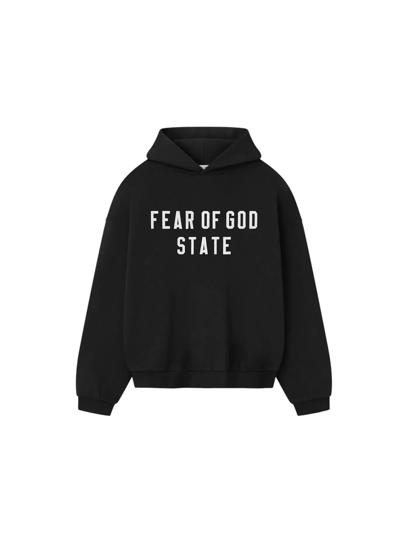 Мужская худи из флиса с принтом Essentials Fear of God — изображение 1 из 2, черный