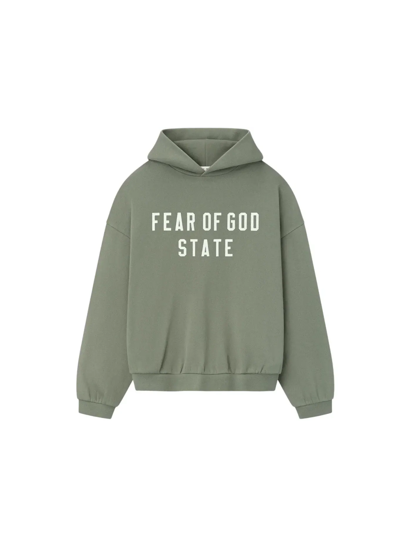 Мужской худи на флисе с принтом Essentials Fear of God — изображение 1 из 1, мох