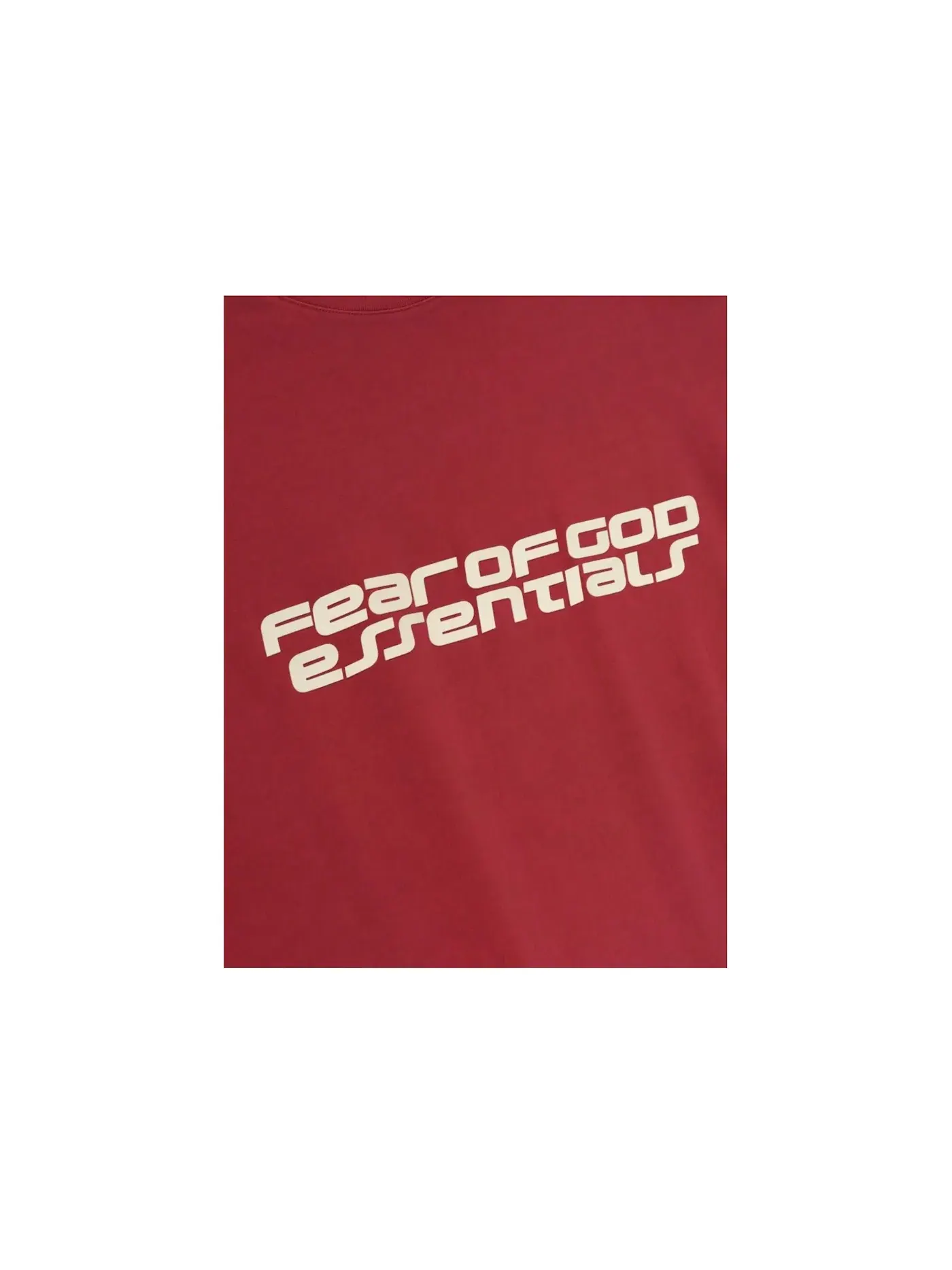 Мужская футболка с длинным рукавом Fear of God Essentials 90's Long Sleeve Tee — изображение 3 из 3, красный