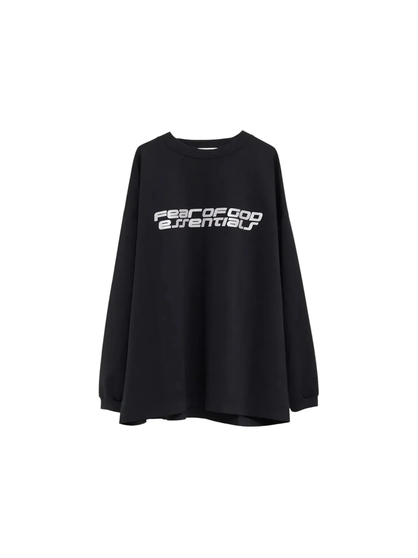Мужская футболка с длинным рукавом Fear of God Essentials 90's Long Sleeve Tee — изображение 1 из 1, винтажный черный/белый