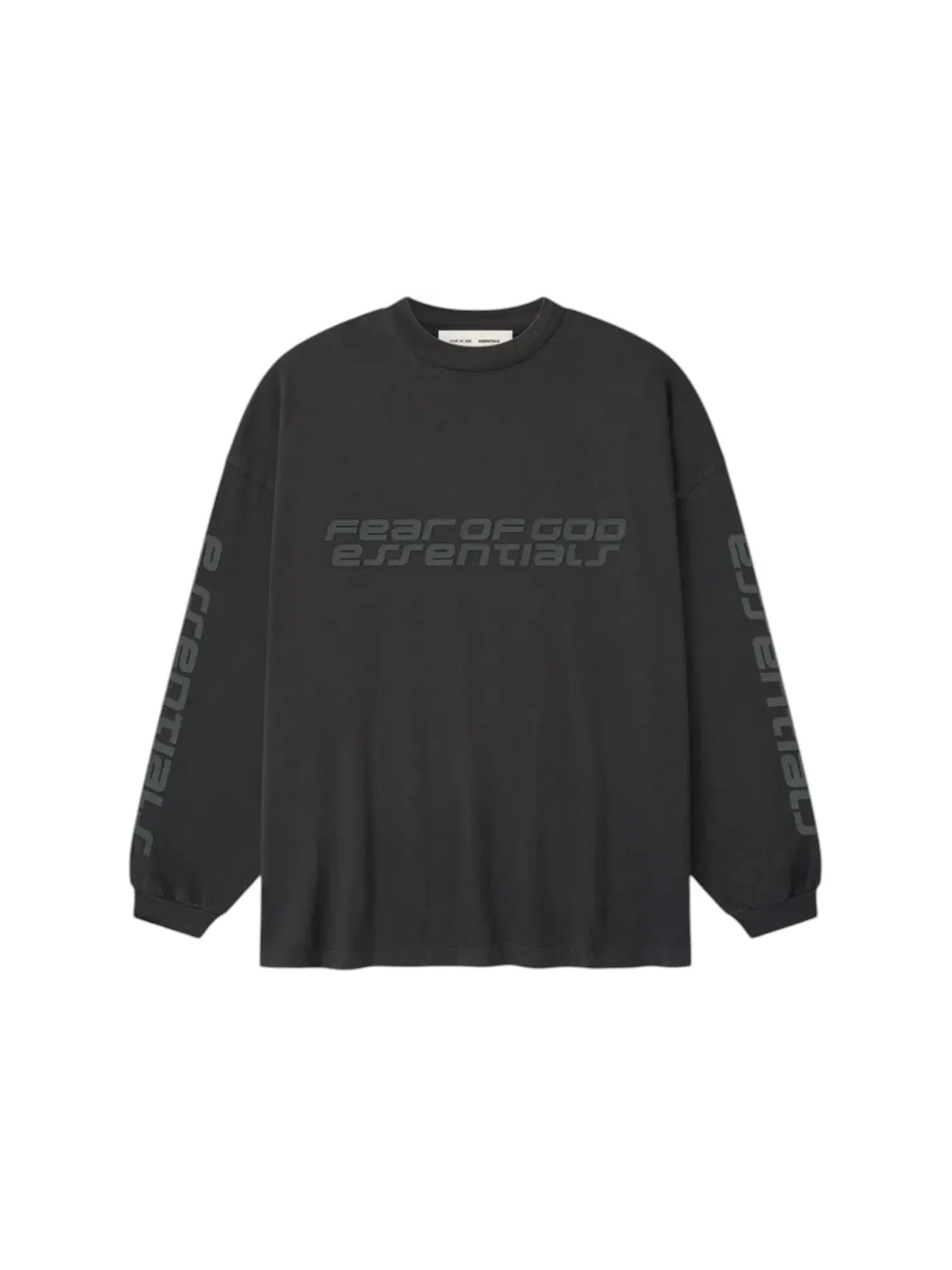 Мужская футболка с длинным рукавом Fear of God Essentials Tee — изображение 1 из 3, винтажный черный