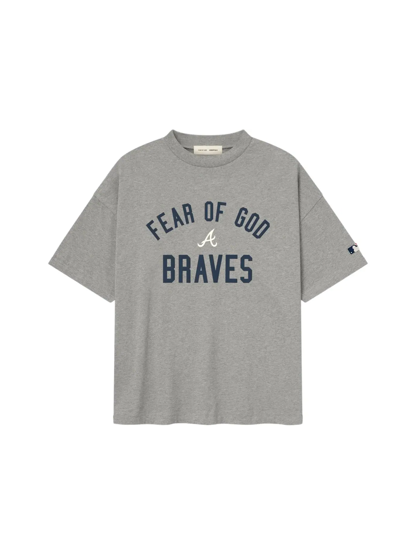 Мужская футболка с принтом Braves 90's Tee Fear of God — изображение 1 из 2, серый
