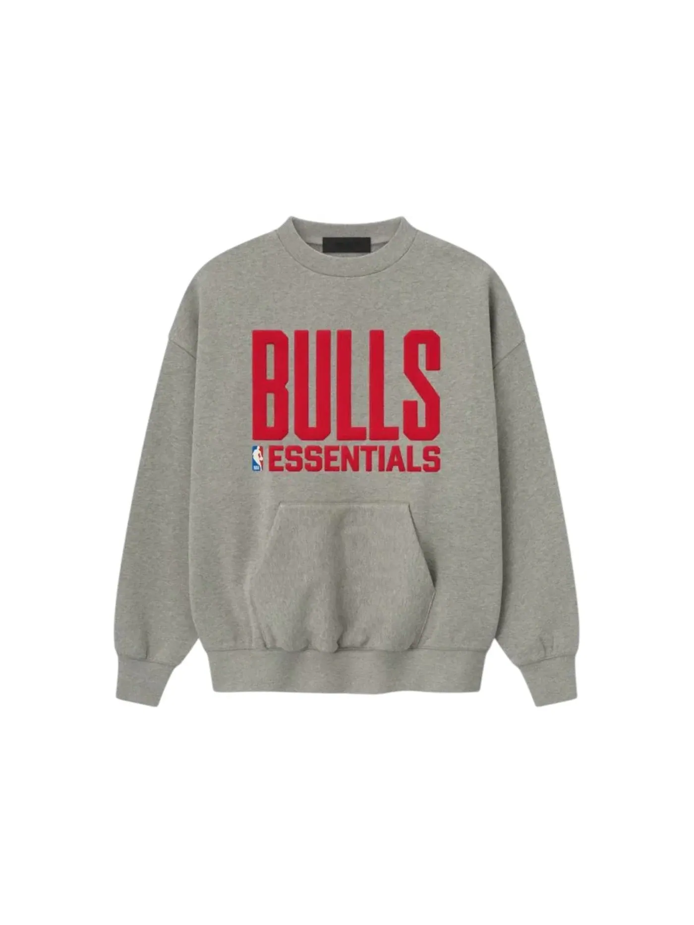Мужской свитшот с принтом Fear of God Essentials Bulls Sport Crewneck, Concrete Heather — изображение 1 из 3