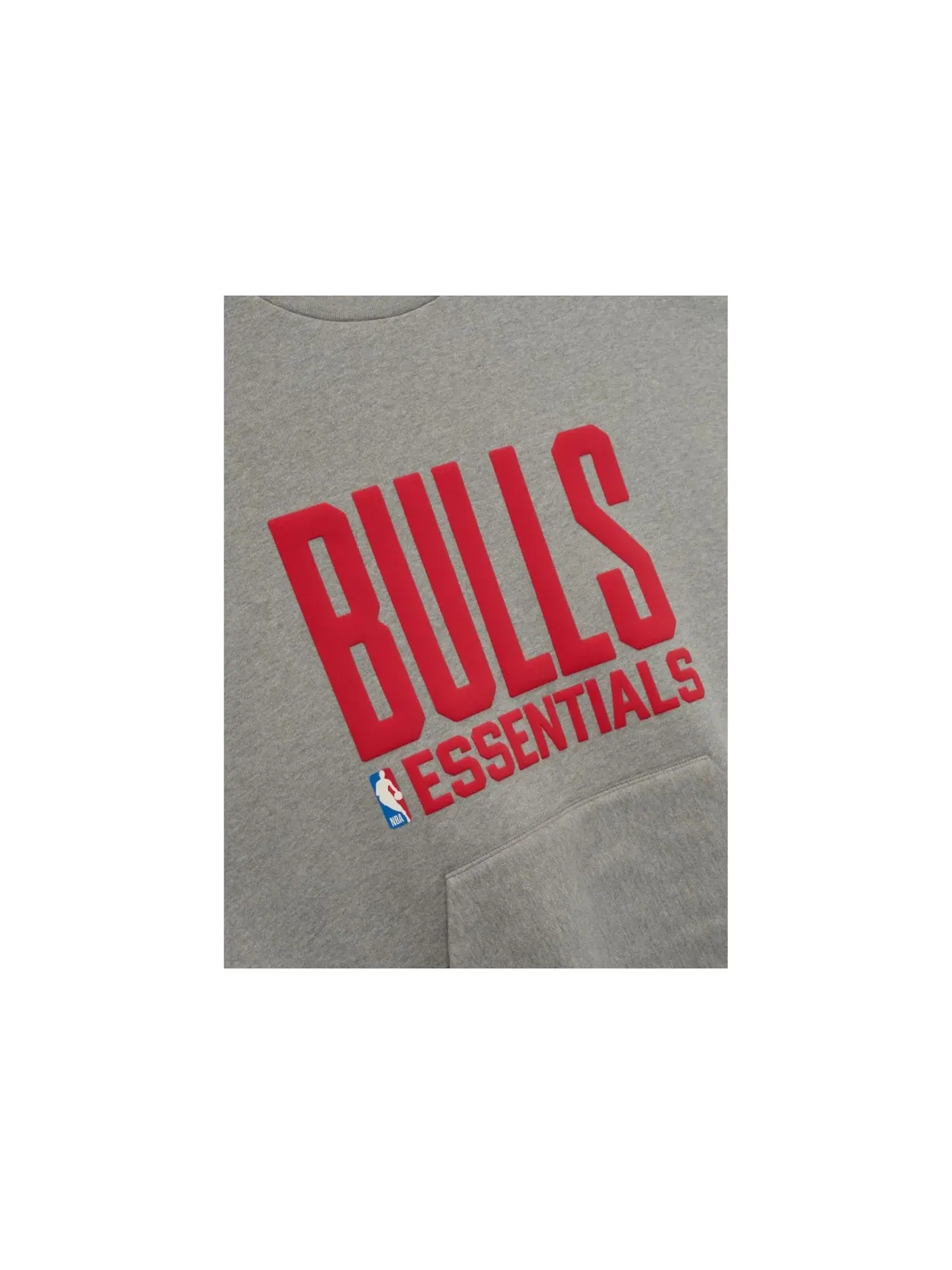 Мужской свитшот с принтом Fear of God Essentials Bulls Sport Crewneck, Concrete Heather — изображение 3 из 3