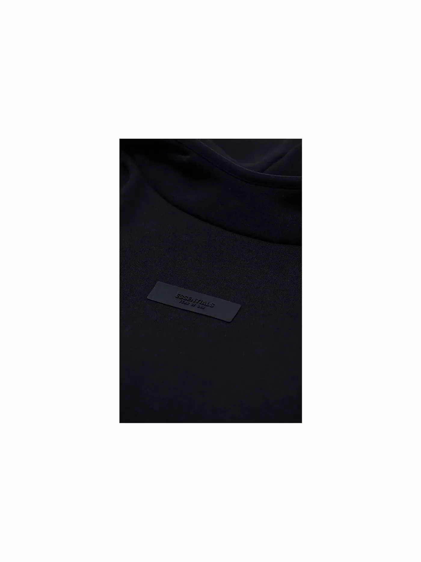 Мужская худи с принтом Fear of God Essentials Chest Logo Fear of God — изображение 2 из 2, черный/черный