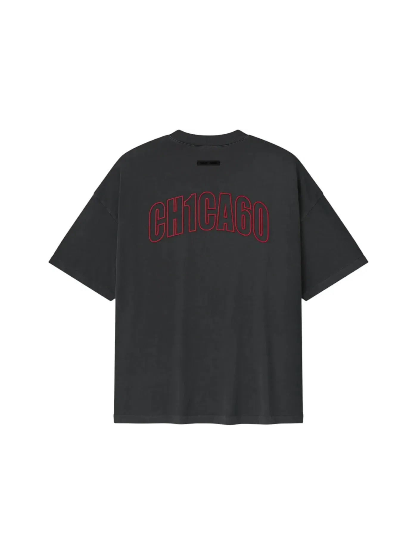 Мужская футболка с принтом Chicago 90's Fear of God — изображение 2 из 2, серый
