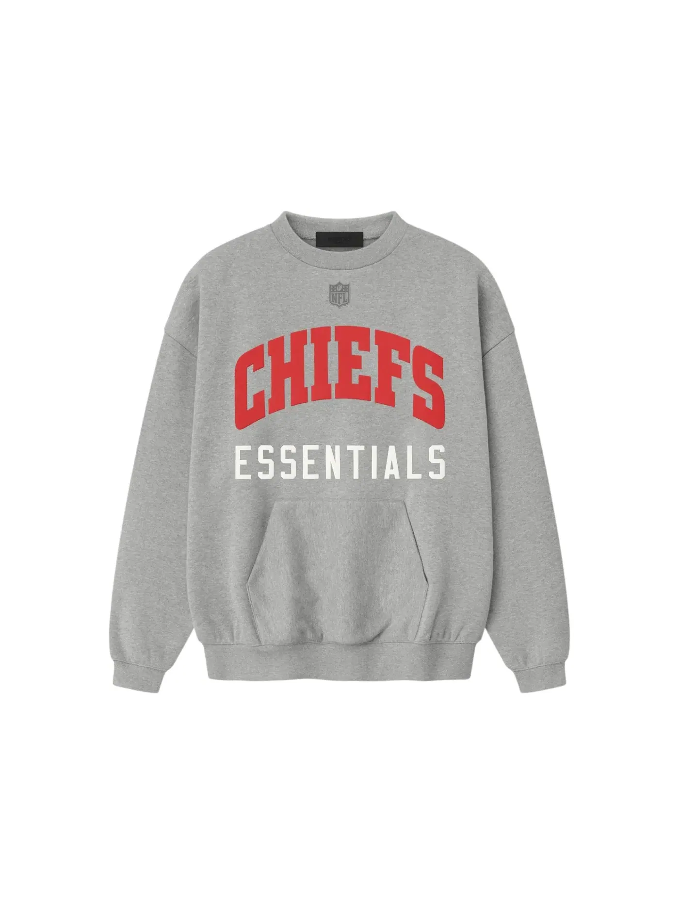 Мужской свитшот с длинным рукавом Fear of God Essentials Chiefs Sport Crewneck, Concrete Heather — изображение 1 из 2