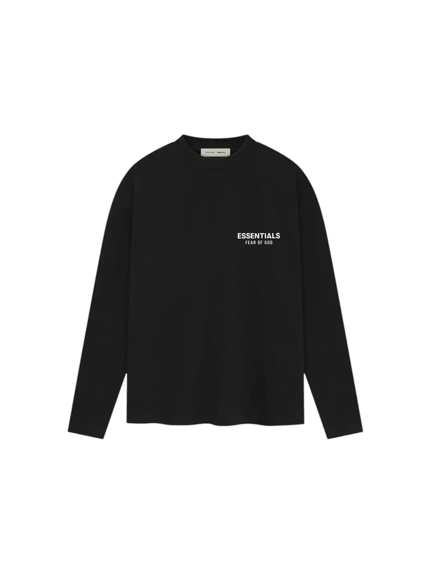 Мужская футболка с длинным рукавом Fear of God Essentials Classic Fit L/S T-shirt — изображение 1 из 1, черный