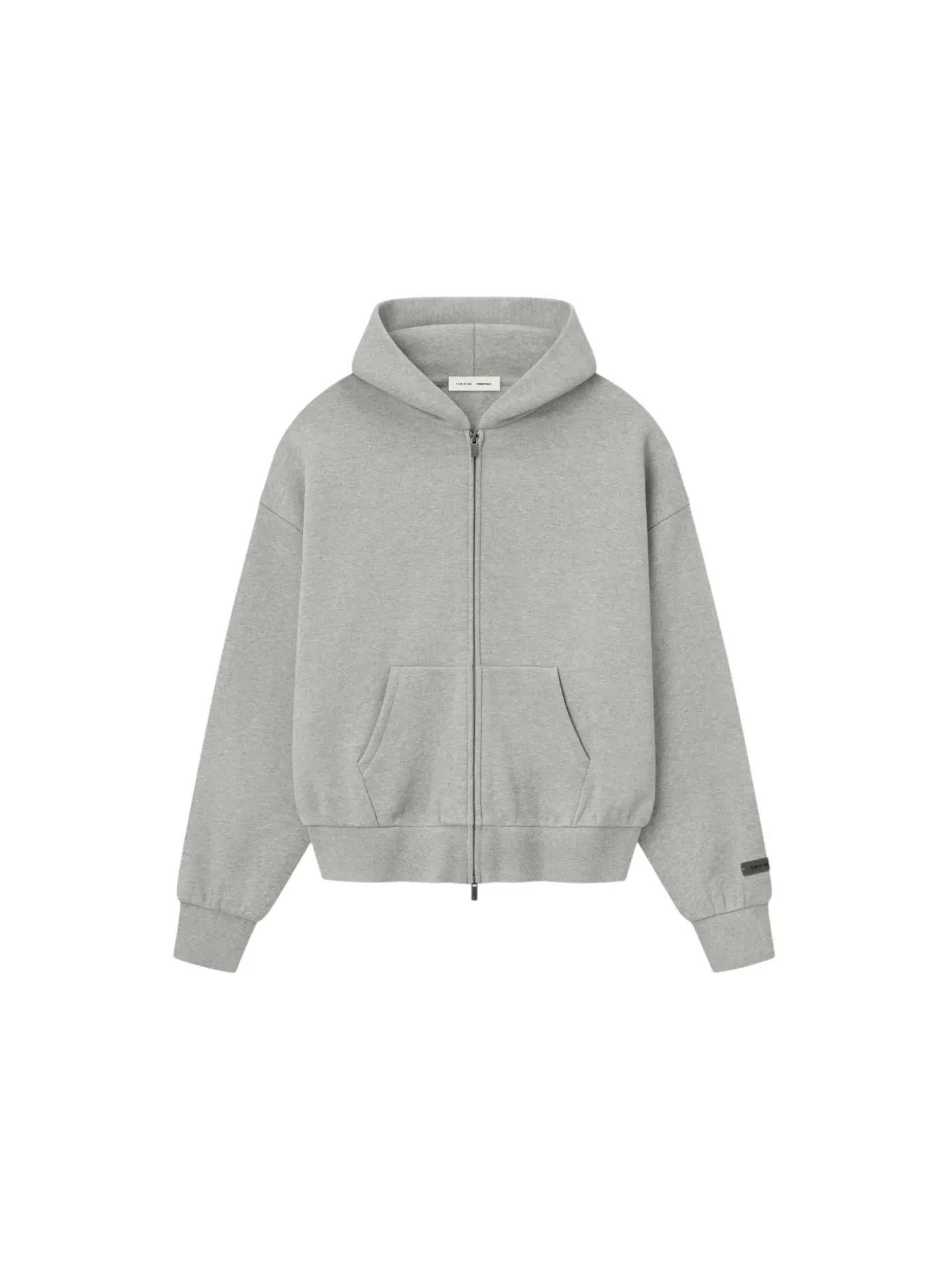 Мужская худи на молнии из флиса Classic Fleece Zip Up Hoodie Fear of God, Concrete Heather — изображение 1 из 1
