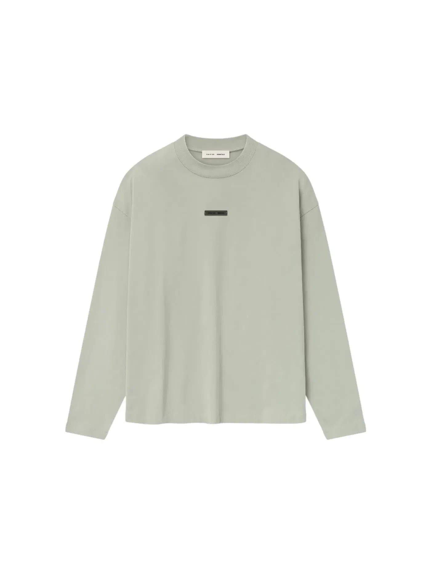 Мужская футболка с длинным рукавом Fear of God Essentials Classic Long Sleeve Tee Abbey Stone — изображение 1 из 2