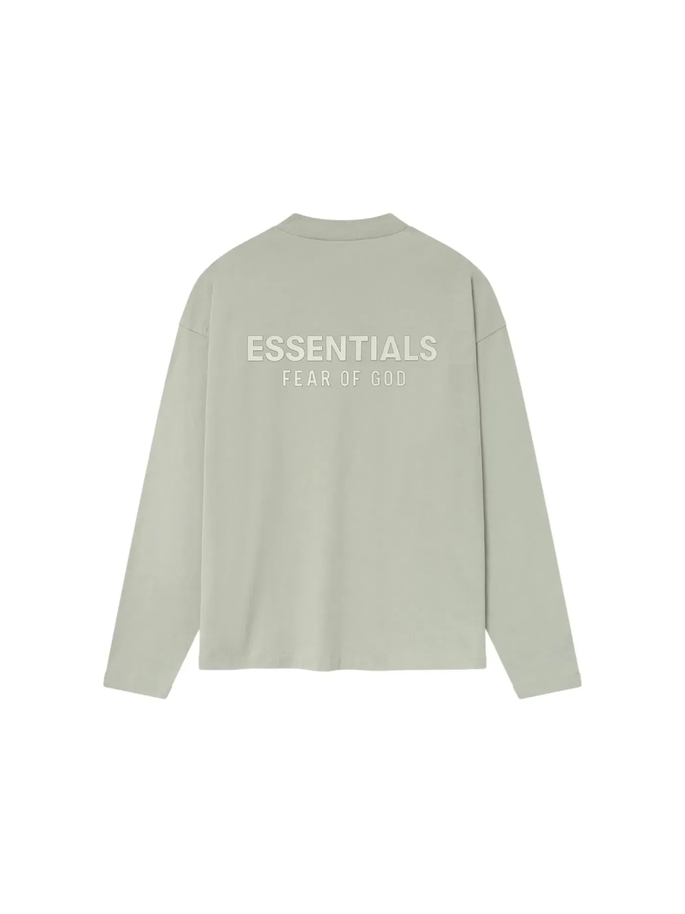 Мужская футболка с длинным рукавом Fear of God Essentials Classic Long Sleeve Tee Abbey Stone — изображение 2 из 2