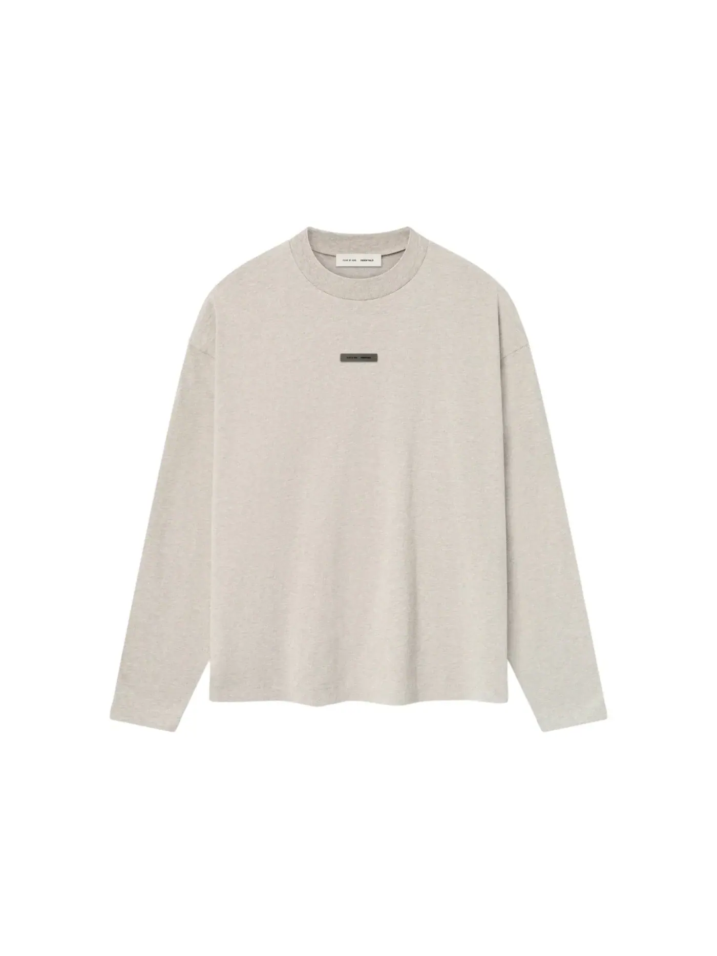 Мужская футболка с длинным рукавом Fear of God Essentials Classic Long Sleeve Tee Fear of God, Heather Stone