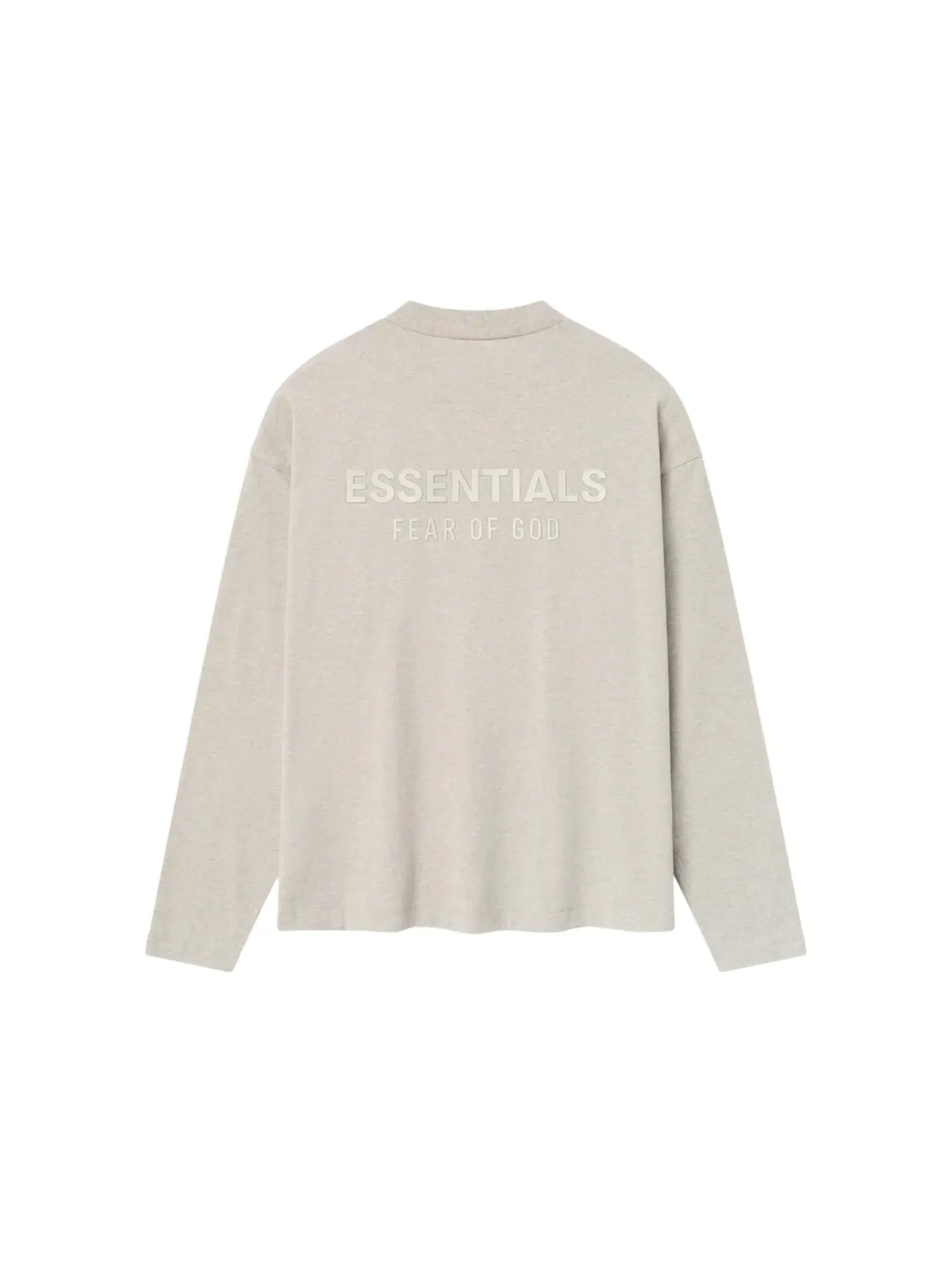 Мужская футболка с длинным рукавом Fear of God Essentials Classic Long Sleeve Tee Fear of God, Heather Stone
