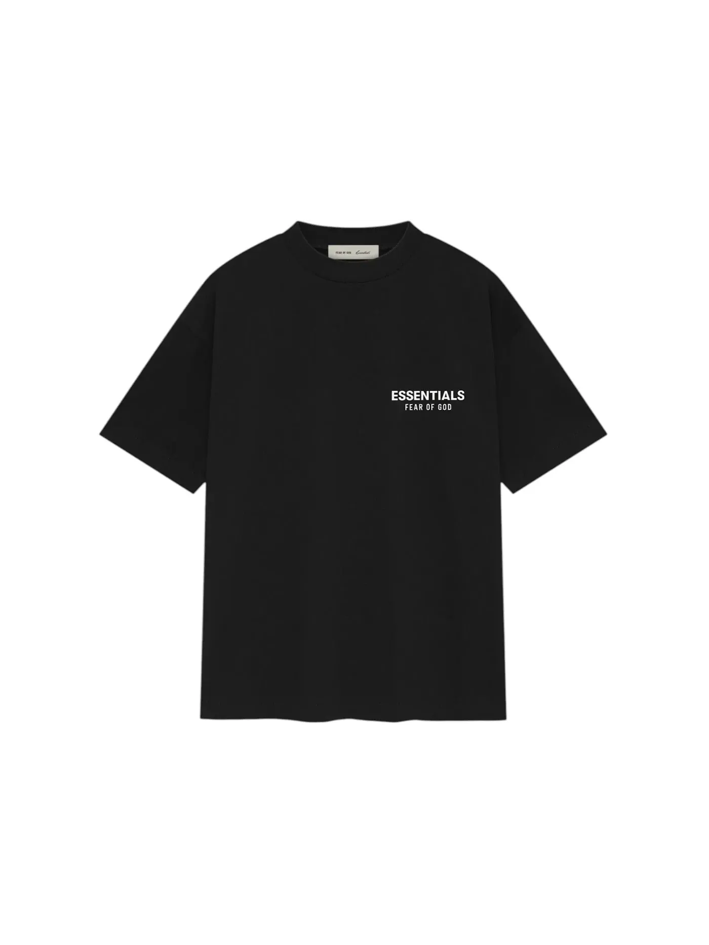 Мужская футболка с принтом Fear of God Essentials Classic Tee (SS26) Fear of God — изображение 1 из 2, винтажный черный