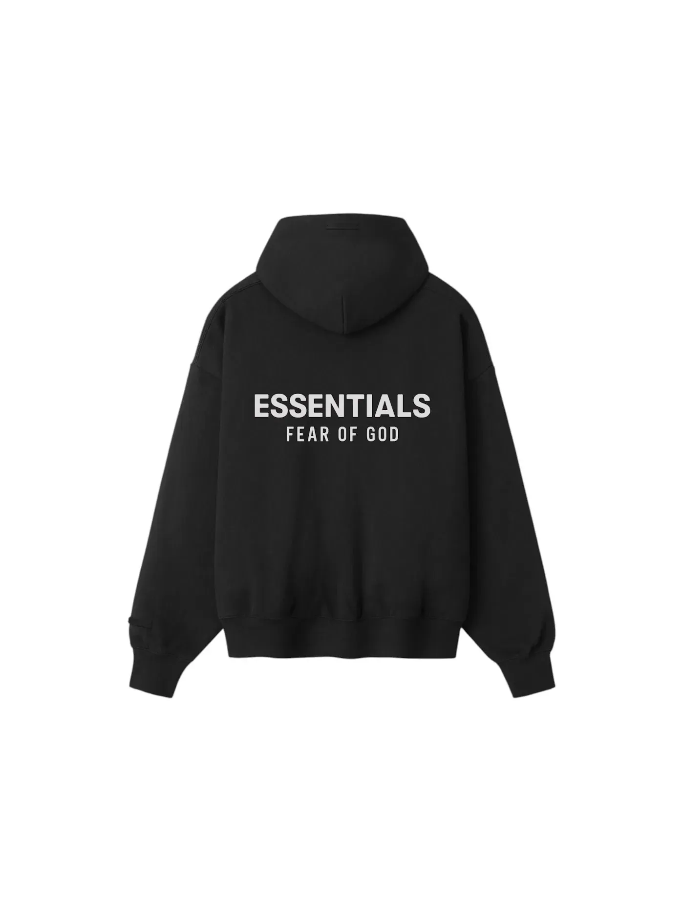 Мужская худи с принтом Fear of God Essentials Classic Zip-Up Fear of God — изображение 2 из 2, винтажный черный/белый