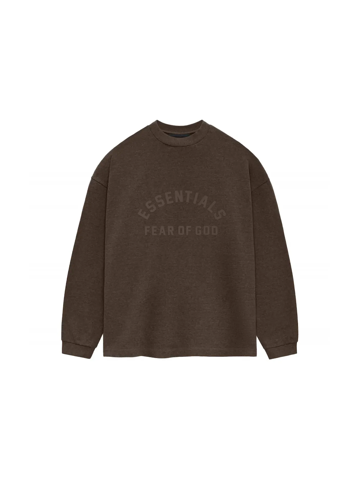 Мужская футболка с длинным рукавом Fear of God Essentials Core Collection Heavy L/S Tee Heather Wood — изображение 1 из 2