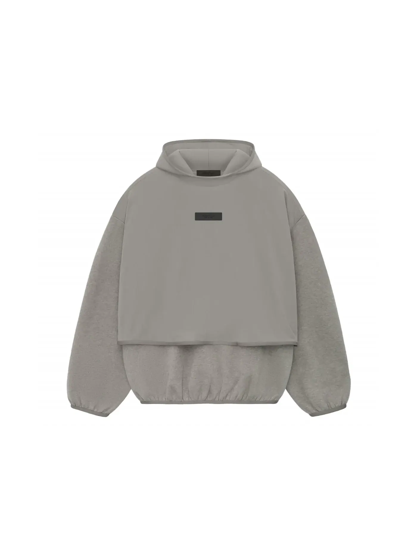 Мужская худи из нейлона с флисом Core Collection Fear of God — изображение 1 из 2, серый